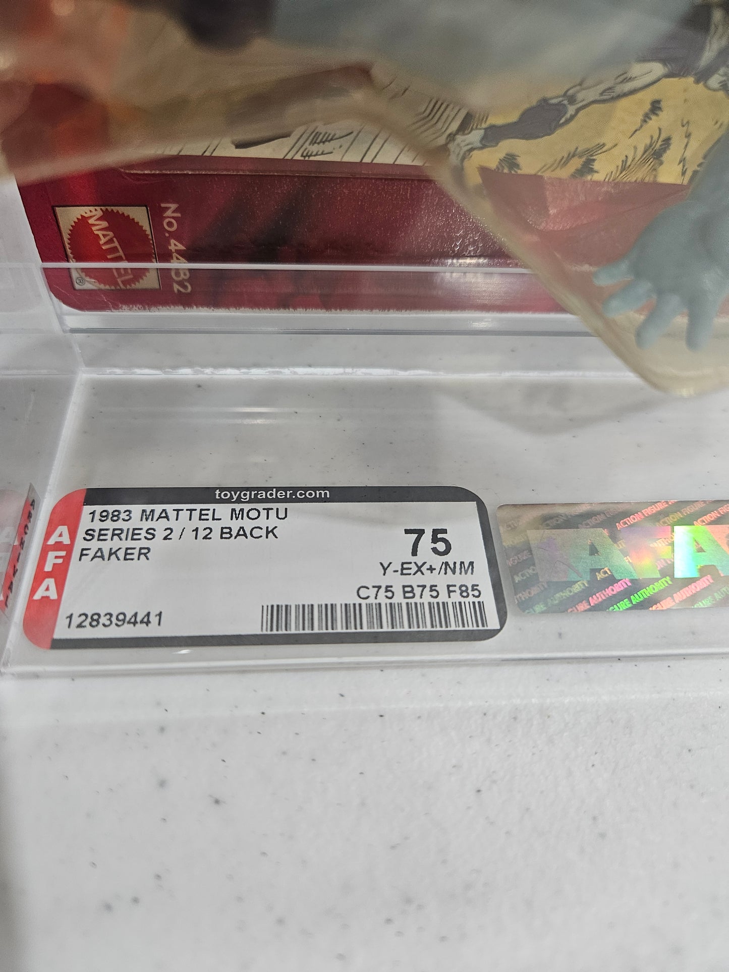 1983 Mattel MOTU Faker AFA 75 Y-EX+/NM