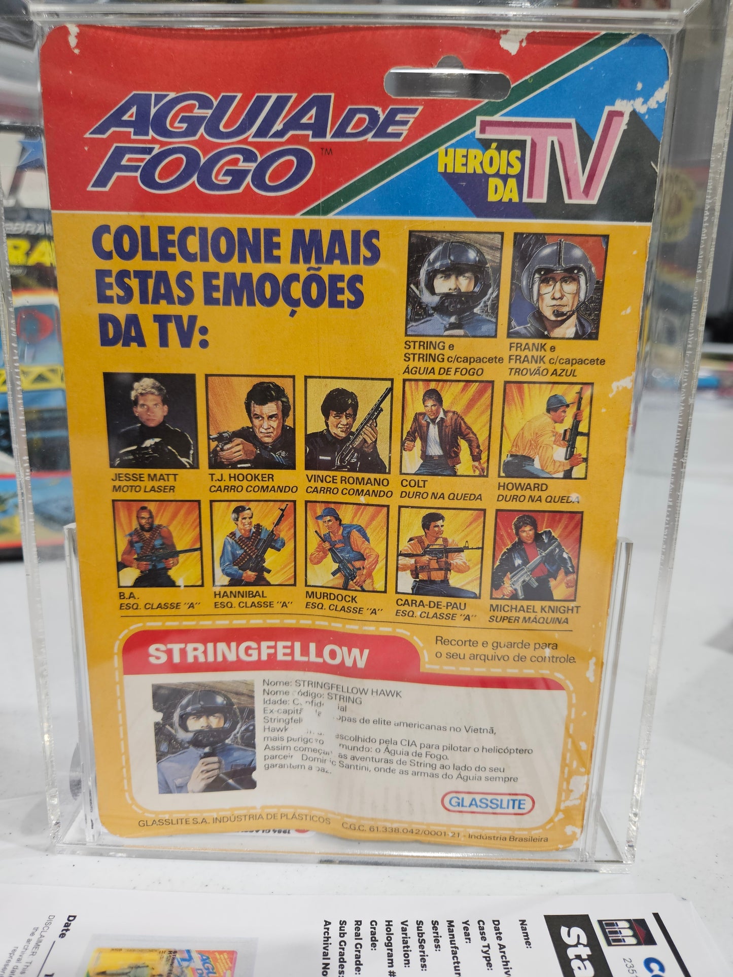 1984 Glasslite TV Toys Aguia De Fogo (Airwolf) Stringellow Hawk CAS 60+