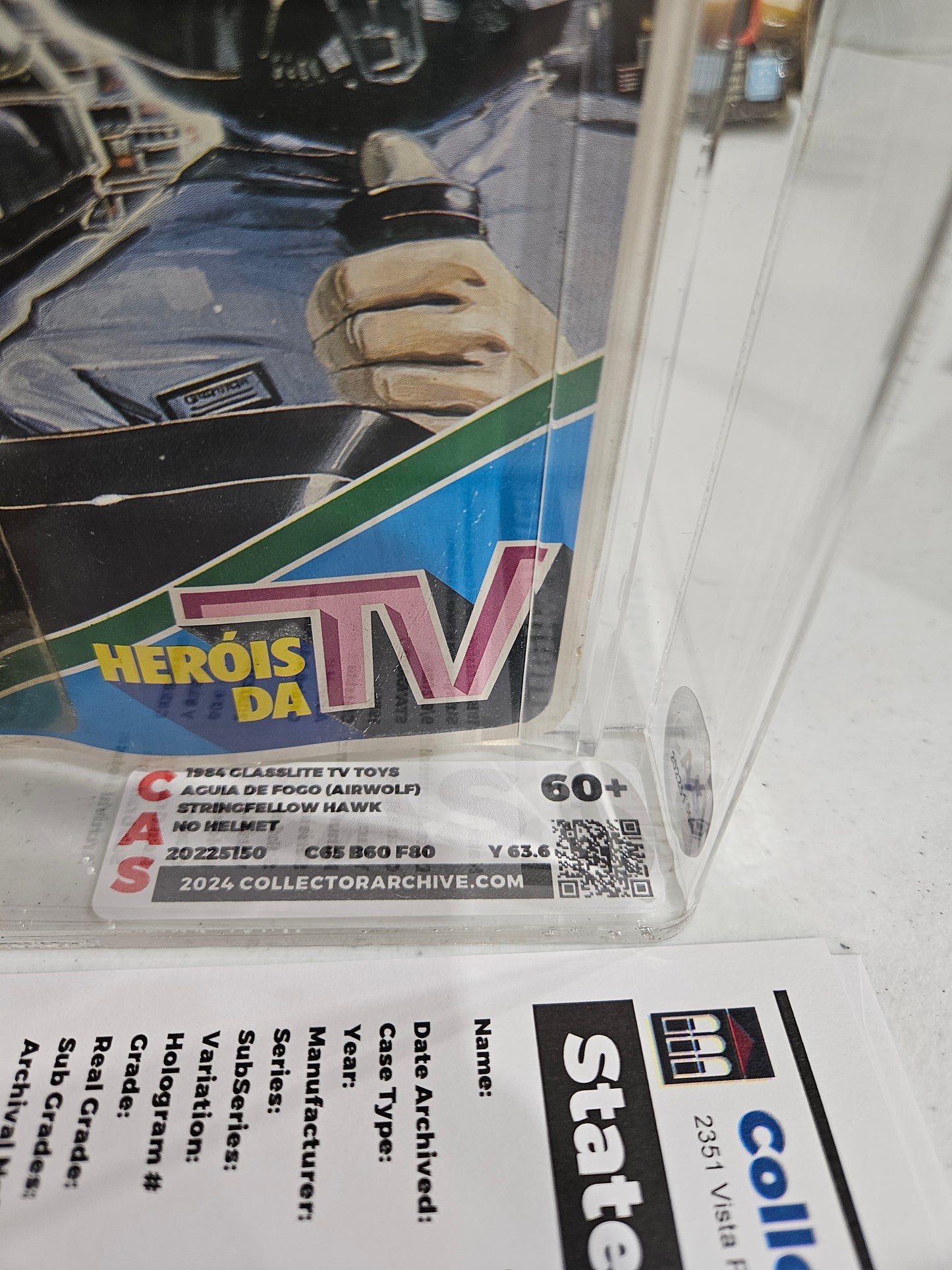 1984 Glasslite TV Toys Aguia De Fogo (Airwolf) Stringellow Hawk CAS 60+