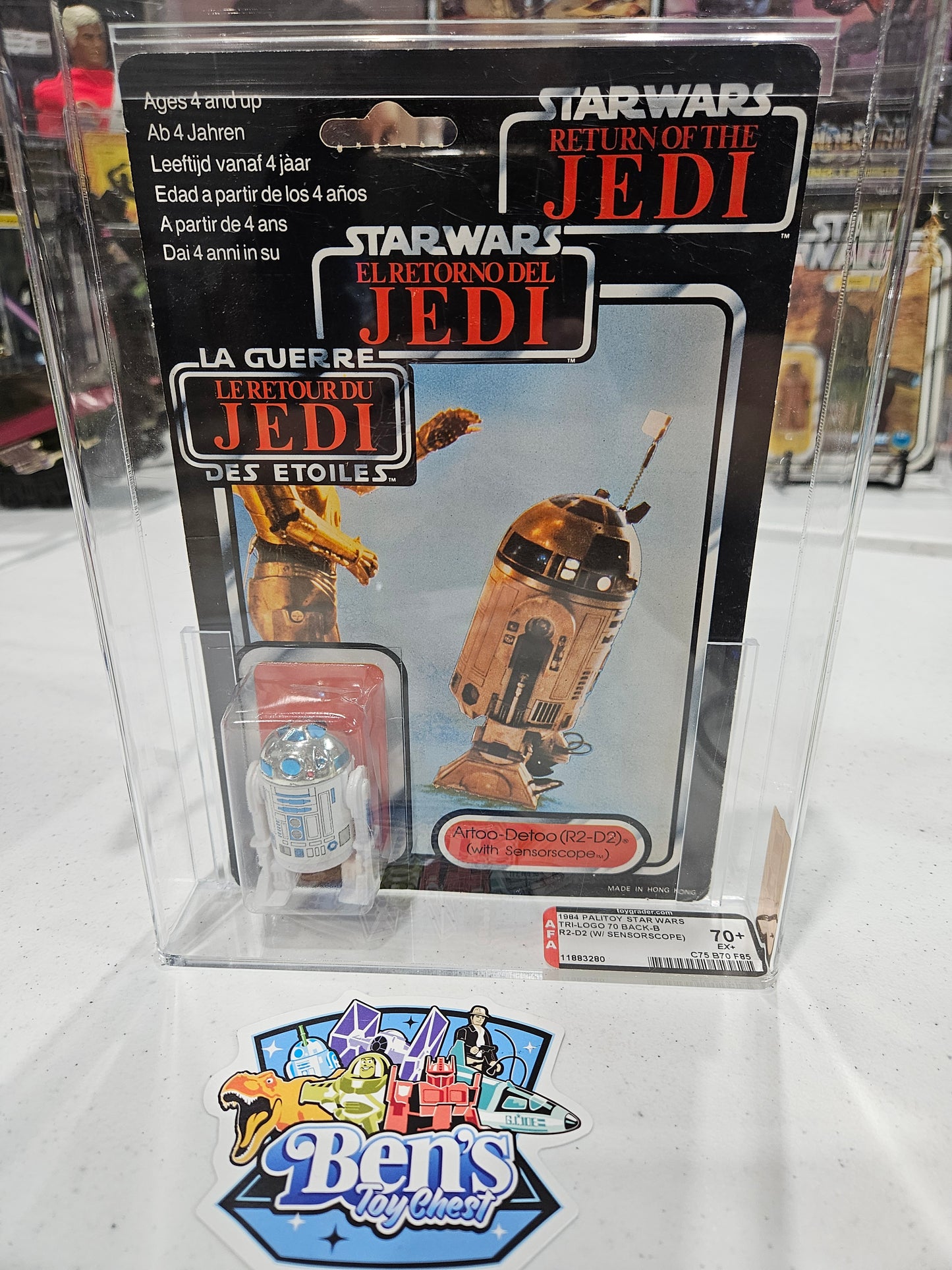 1984 Palitoy Star Wars Tri-Logo R2-D2 (Sensorscope) AFA 70+