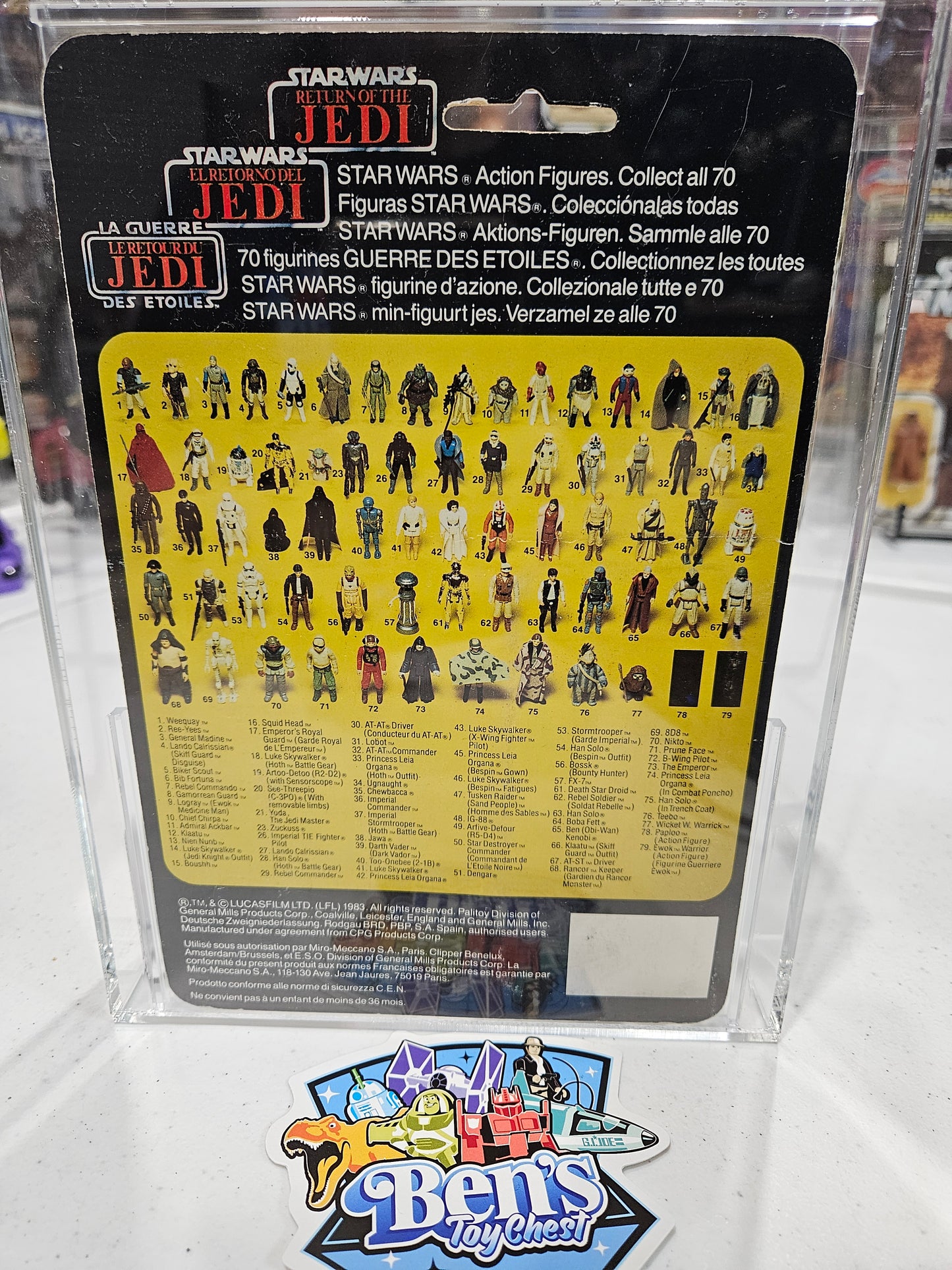 1984 Palitoy Star Wars Tri-Logo Dengar Dark Purple AFA 75 EX+/NM