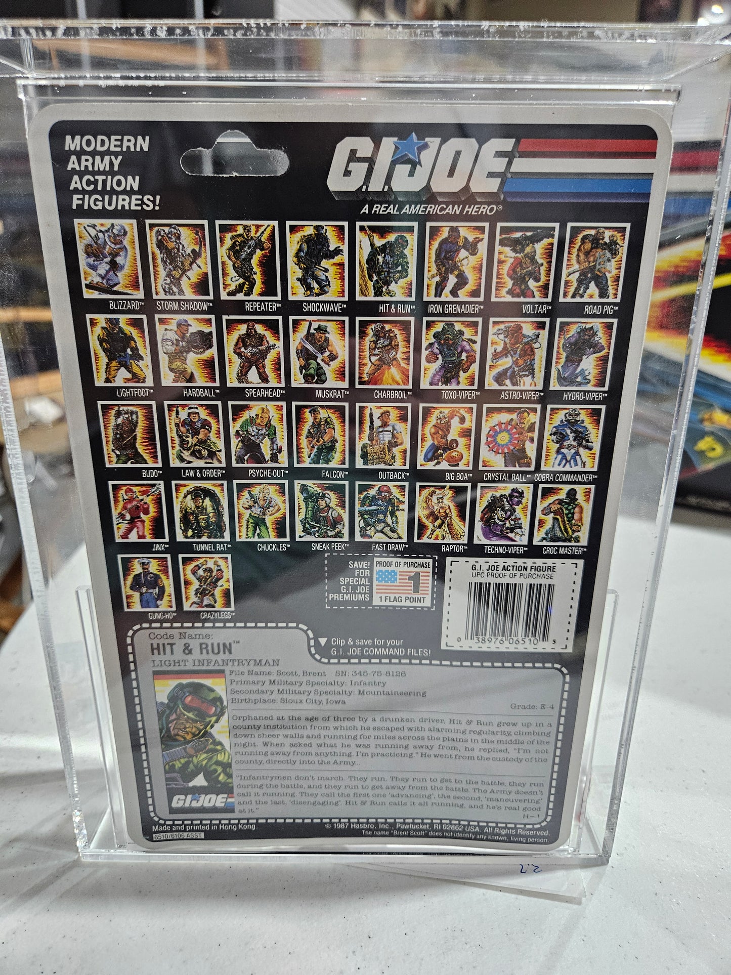 1988 Hasbro GI Joe Hit & Run CAS 85