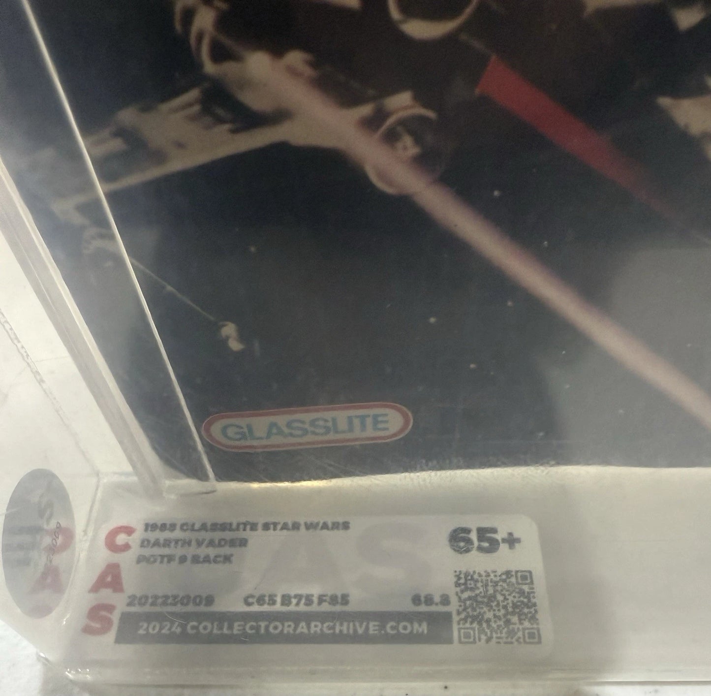 1988 Glasslite Star Wars Darth Vader CAS 65+