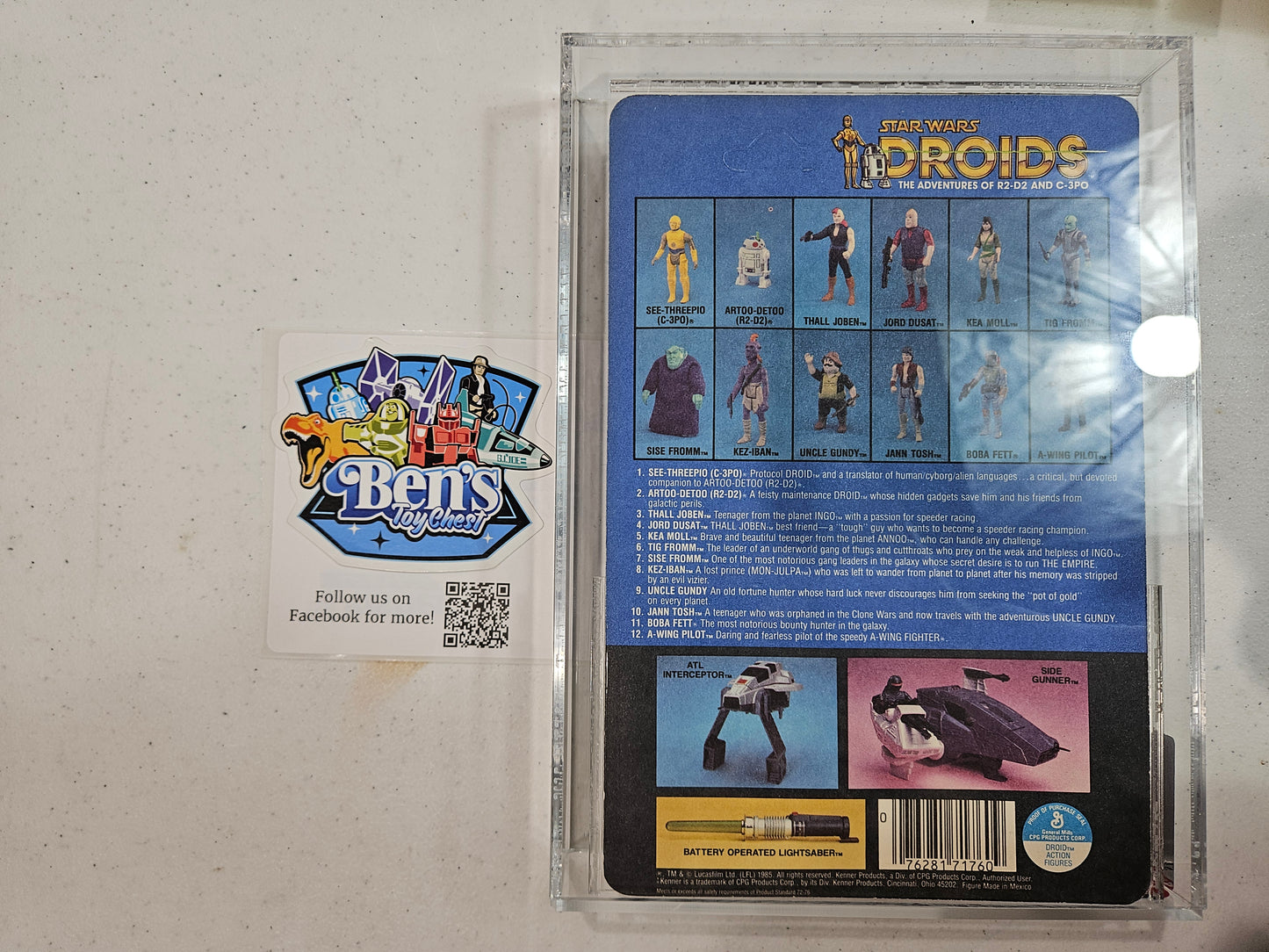 1985 Kanner Star Wars Droids - Tig Fromm AFA 85