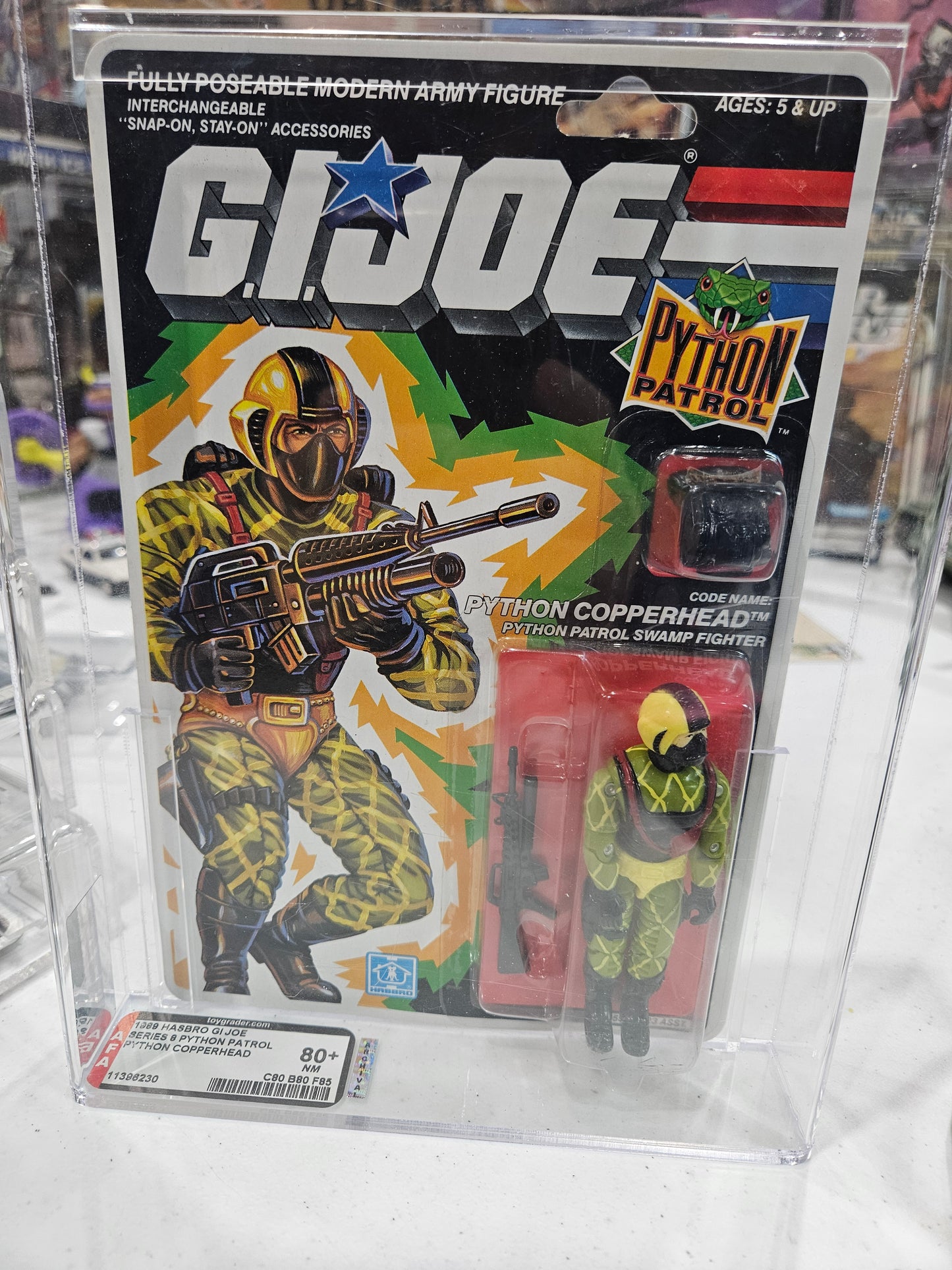 1989 Hasbro GI Joe Python Copperhead AFA 80+