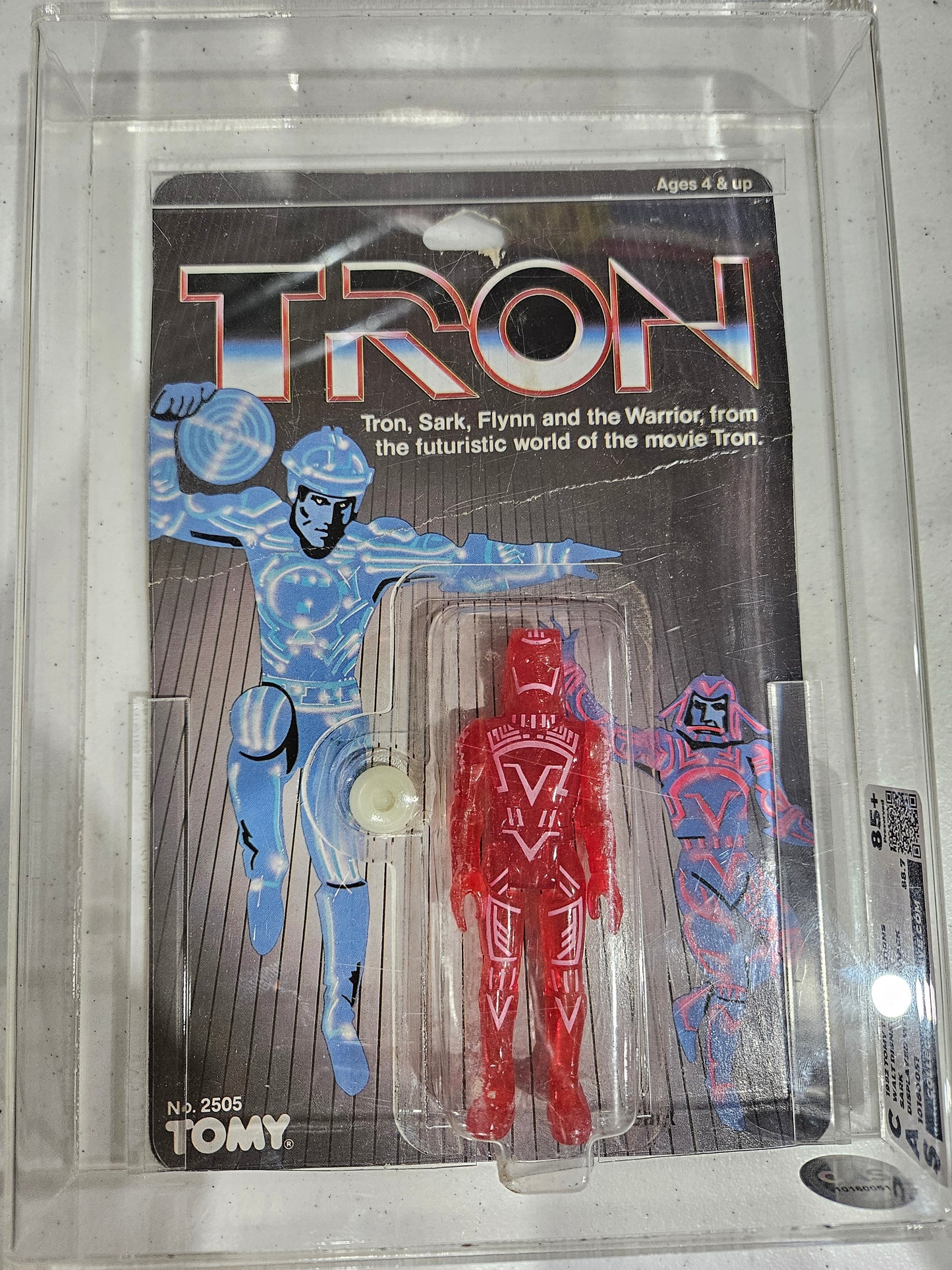 1982 Tomy Tron Sark Loose with Cardback CAS 85+ Preserved