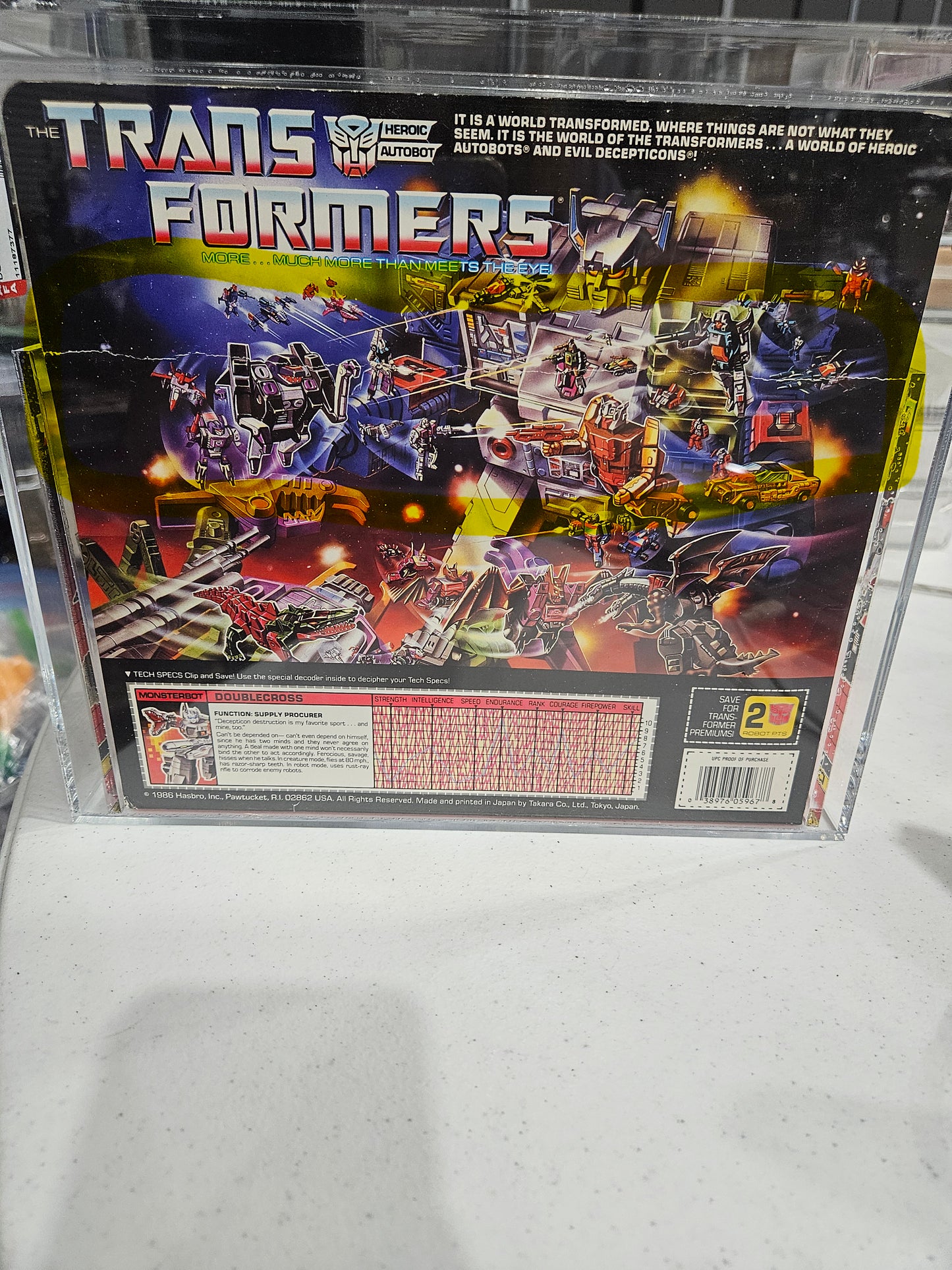 1987 Hasbro Transformers Doublecross AFA 70+ EX+