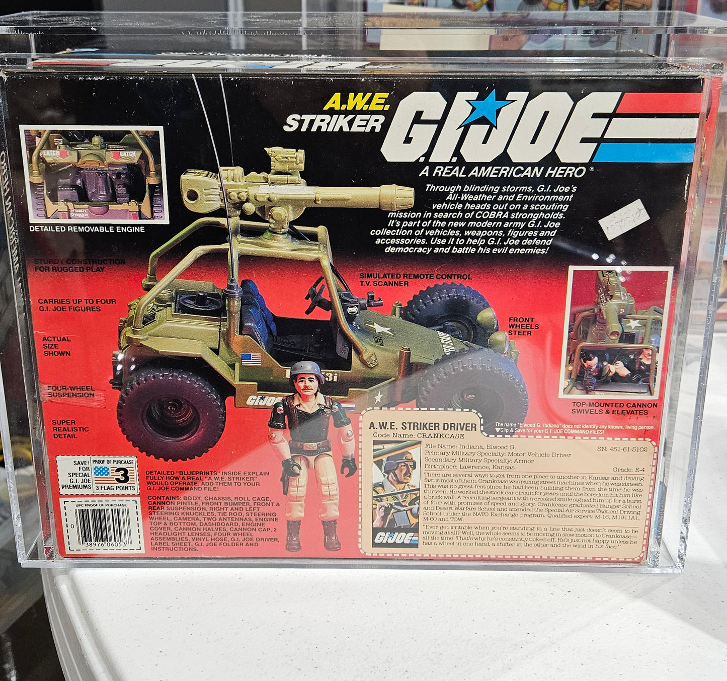 1985 Hasbro GI Joe A.W.E. Striker AFA 80 NM