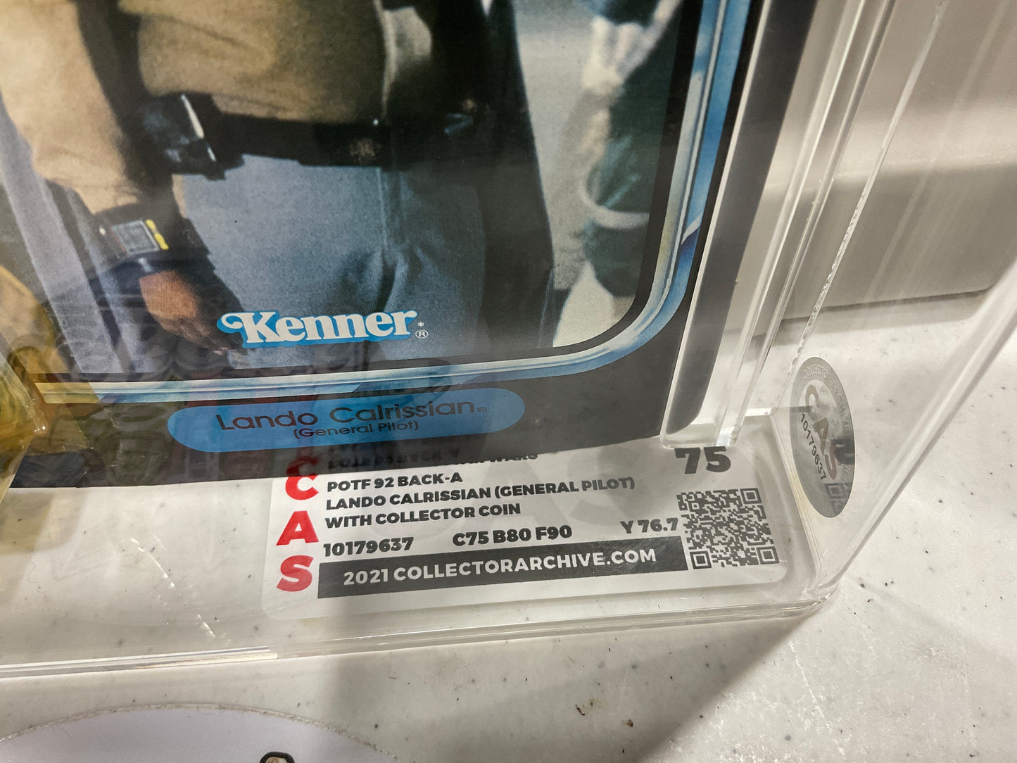 1984 Kenner Star Wars POTF Lando Calrissian (General Pilot) with Coin, CAS 75