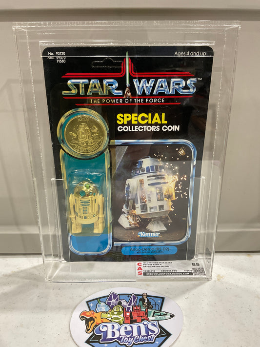 1984 Star Wars POTF R2-D2 With Coin CAS 85