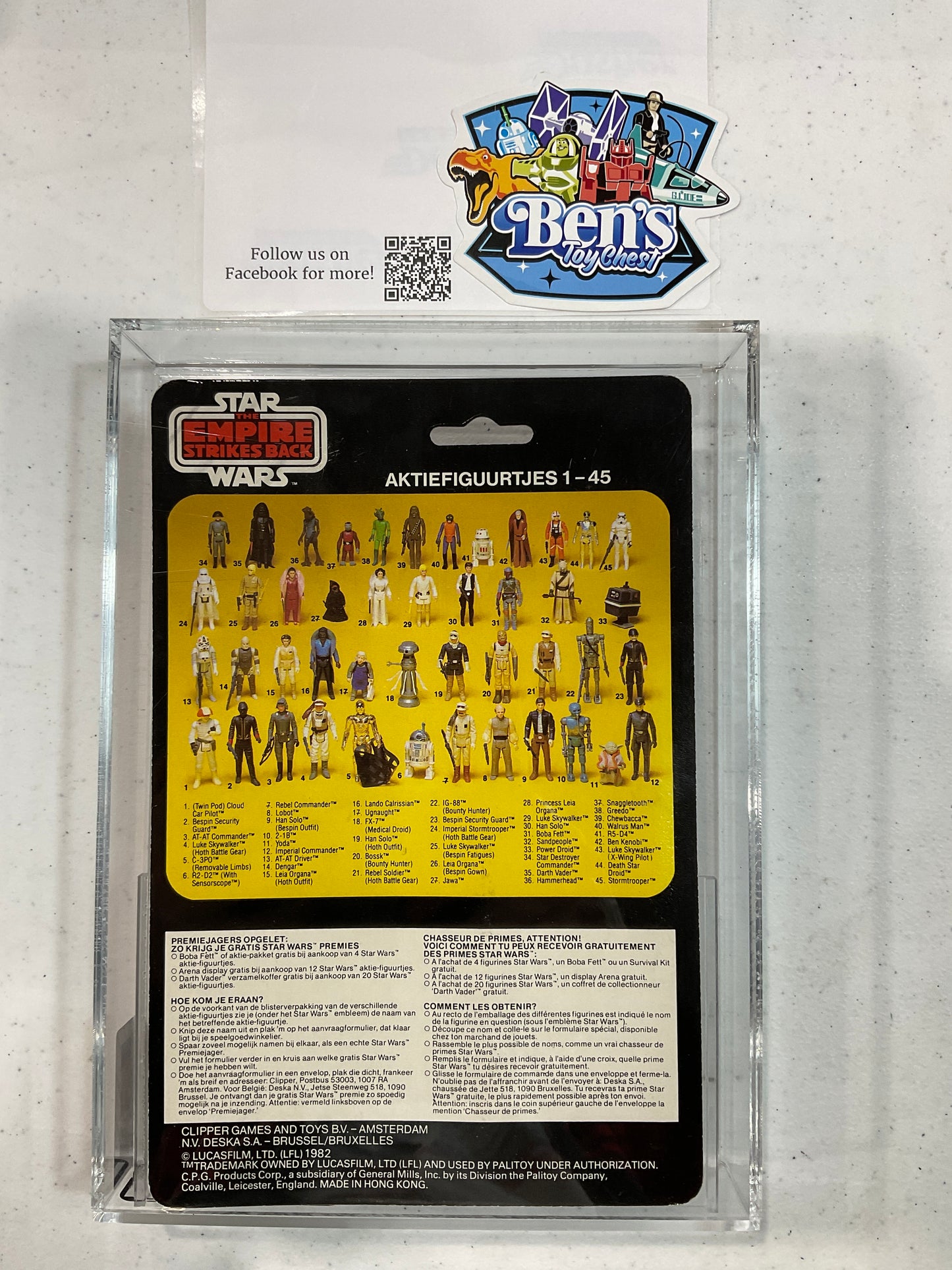 1982 Clipper Star Wars TESB AT-AT Commander AFA 75 NM