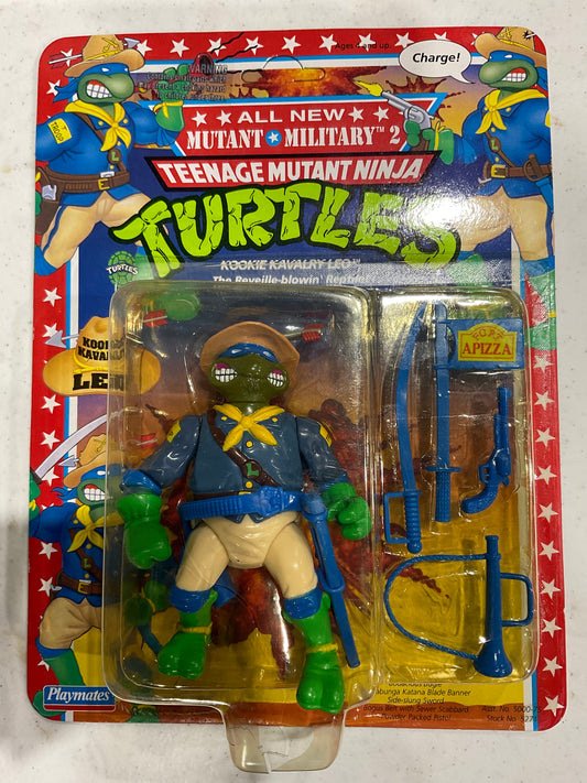 1992 TMNT Mutant Military Kookie Kavalry Leo, DAMAGED BUBBLE