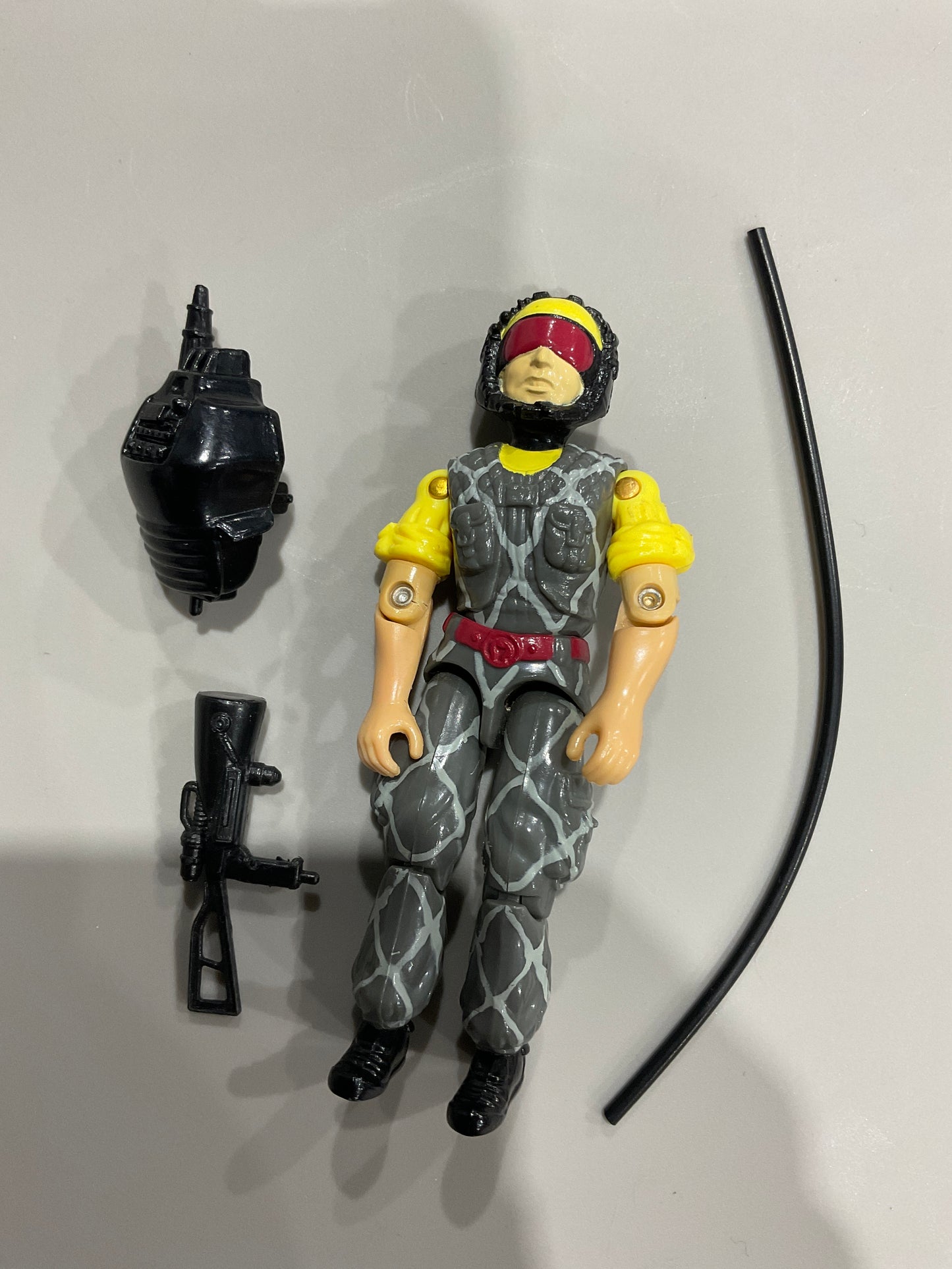 1989 Gi Joe Cobra Python Patrol Squad COMPLETE, Cracked joints