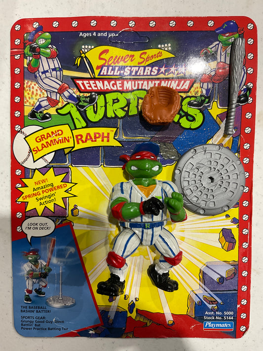 1991 TMNT Sewer Sports All-Stars Grand Slammin’ Raph  LOOSE INCOMPLETE