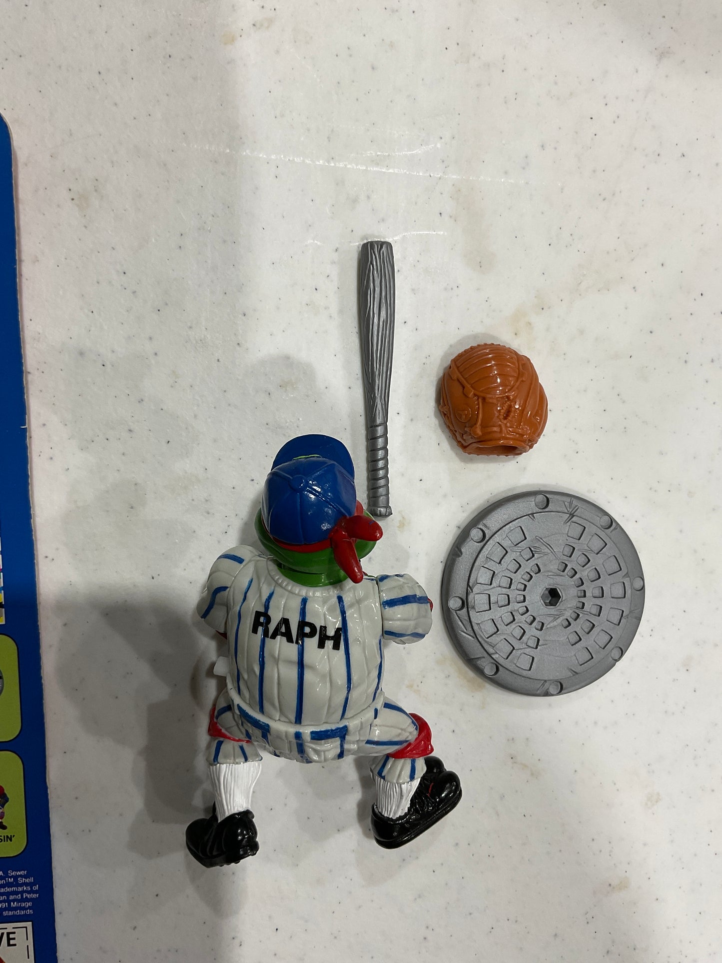 1991 TMNT Sewer Sports All-Stars Grand Slammin’ Raph  LOOSE INCOMPLETE