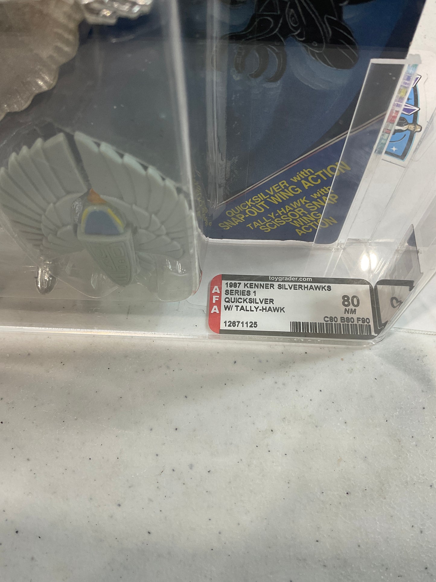 1987 Kenner Silverhawks Series 1 - Quicksilver AFA 80 NM