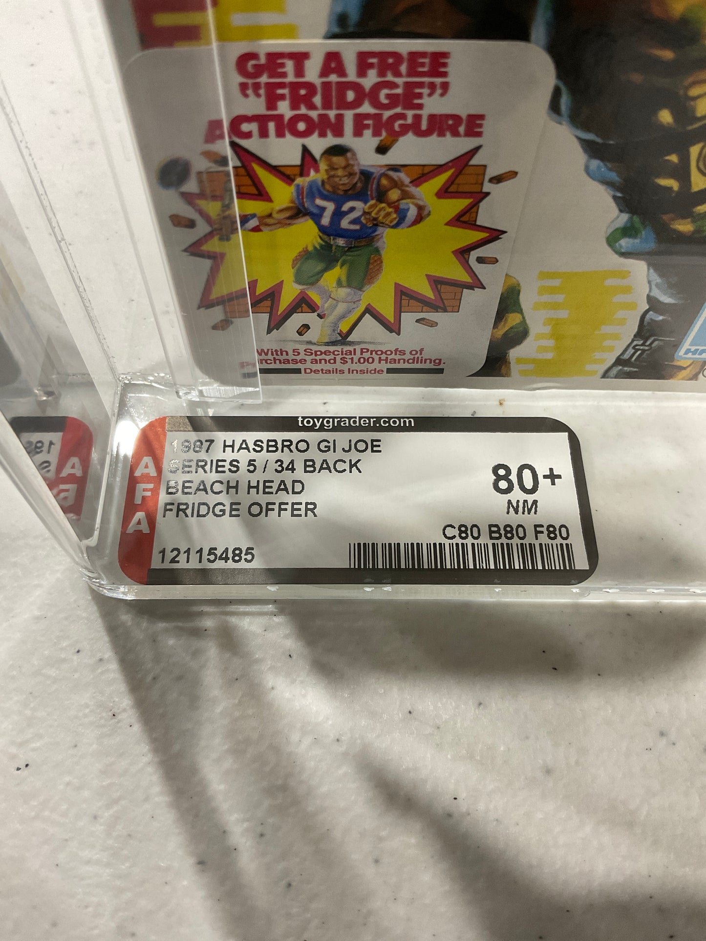 1987 Hasbro GI JOE Beach Head AFA 80+ NM (C80 B80 F80)