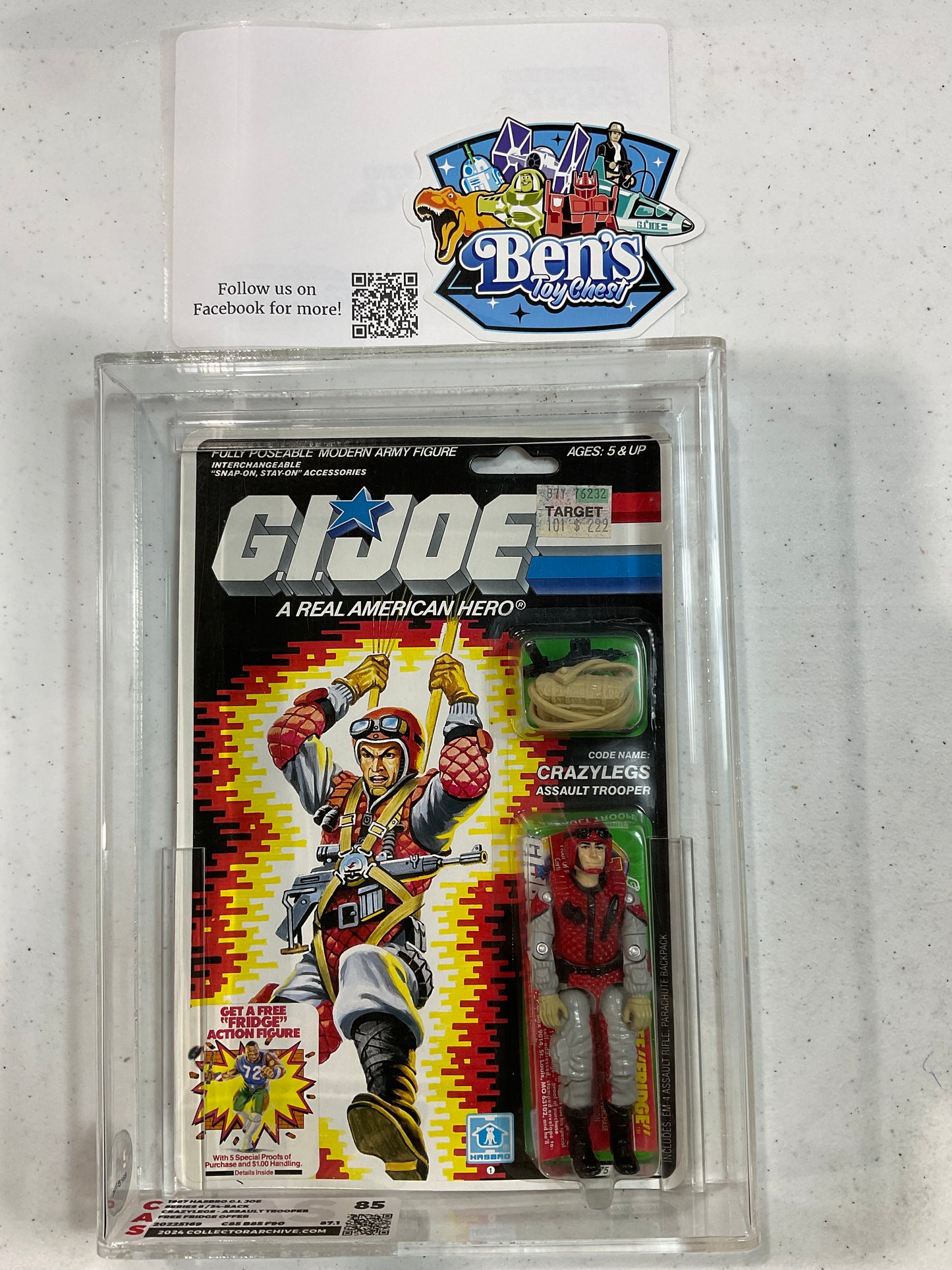 1987 Hasbro GI JOE Crazylegs CAS 85 (C85 B85 F90)
