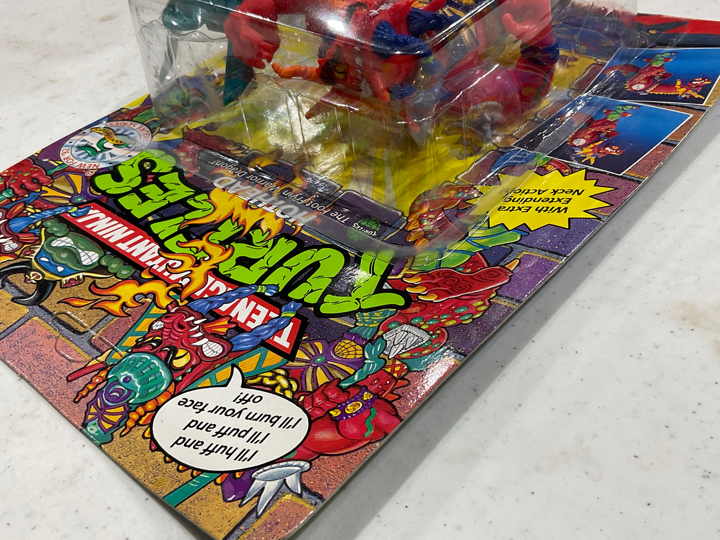 1992 TMNT 5th Anniversary Hothead NM, PARTIALLY BROKEN SEAL