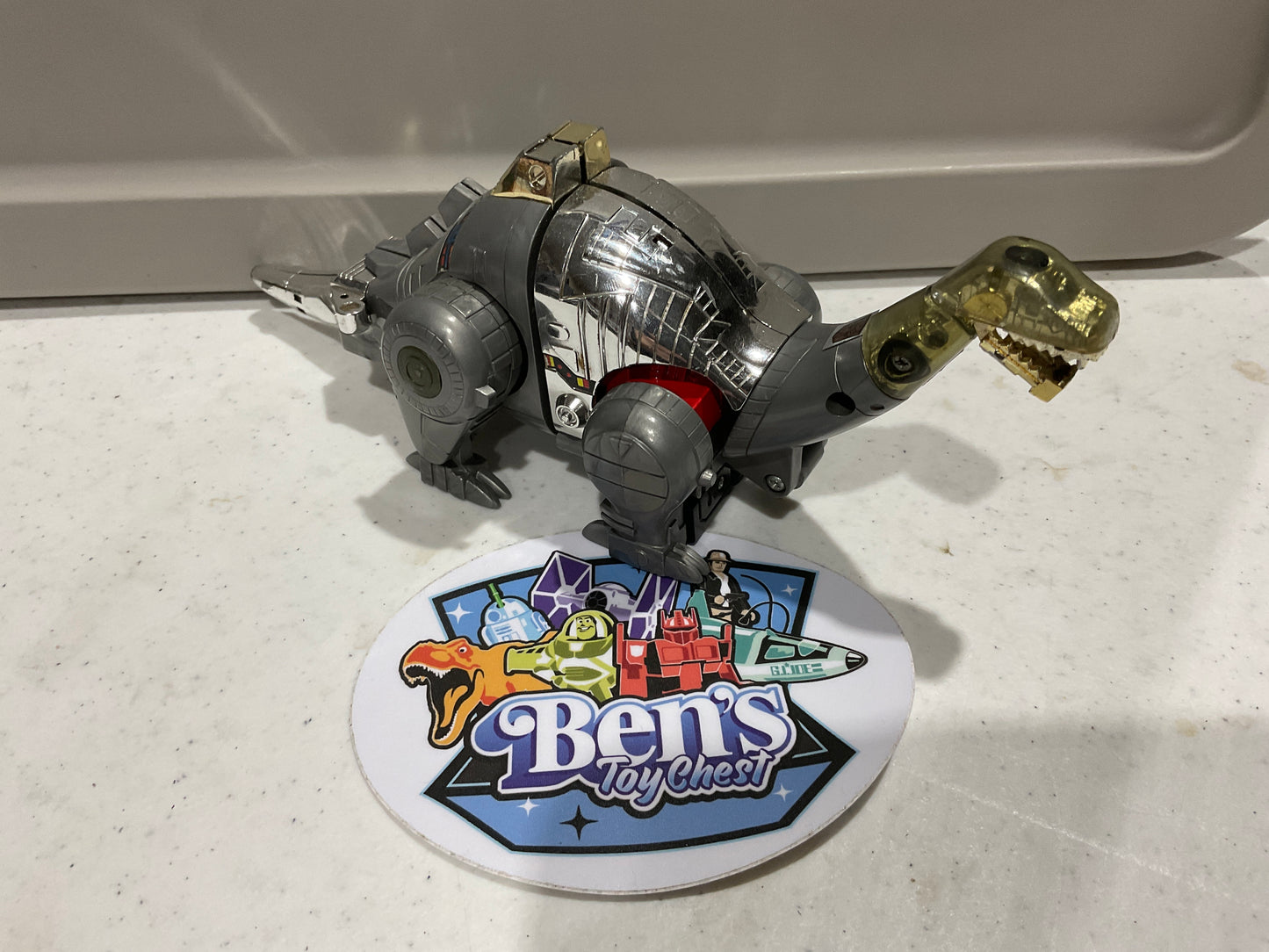 1986 Japan Transformer Dinobot Sludge w box NO ACCESSORIES