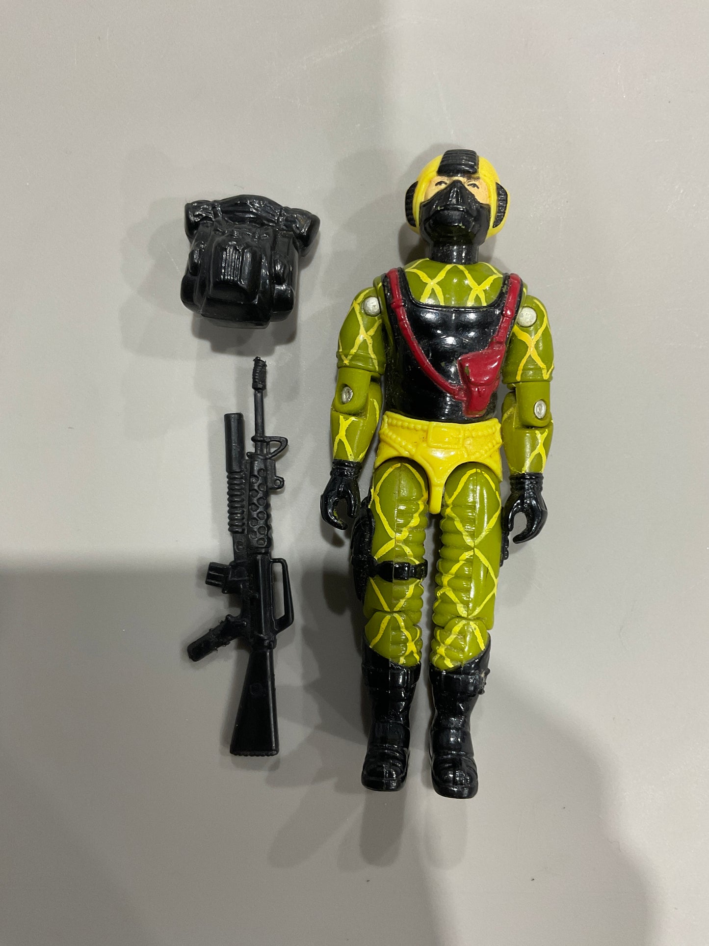 1989 Gi Joe Cobra Python Patrol Squad COMPLETE, Cracked joints