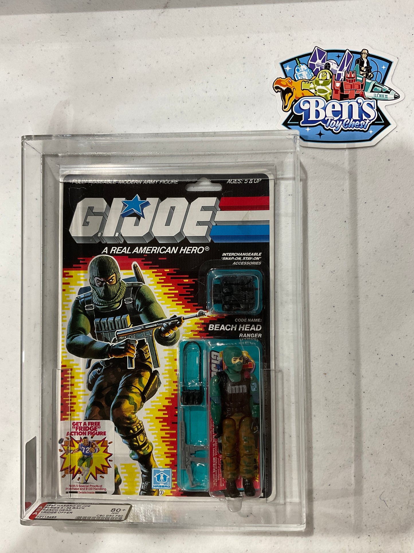 1987 Hasbro GI JOE Beach Head AFA 80+ NM (C80 B80 F80)