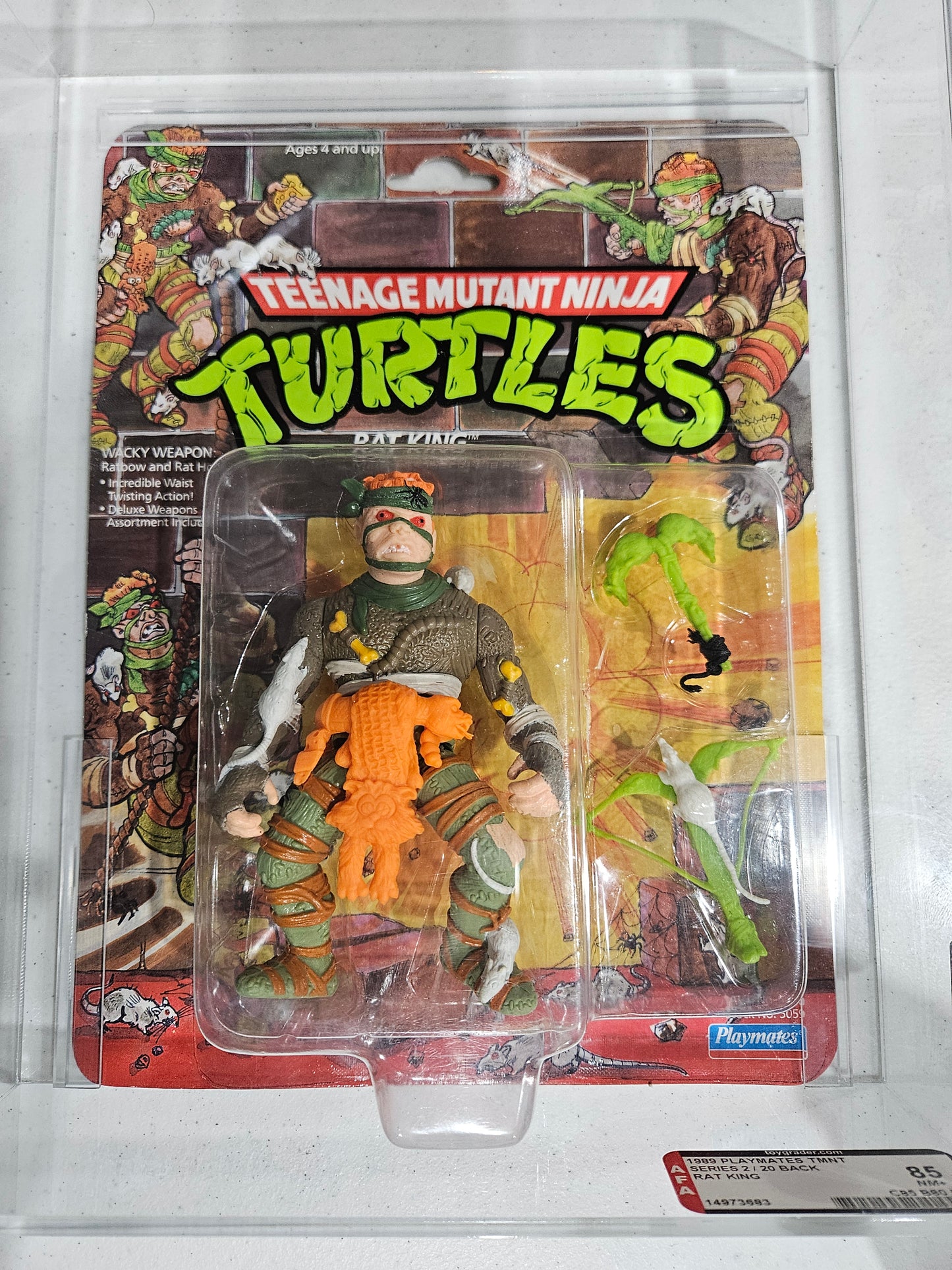 1989 Playmates TMNT Rat King AFA 85 NM+