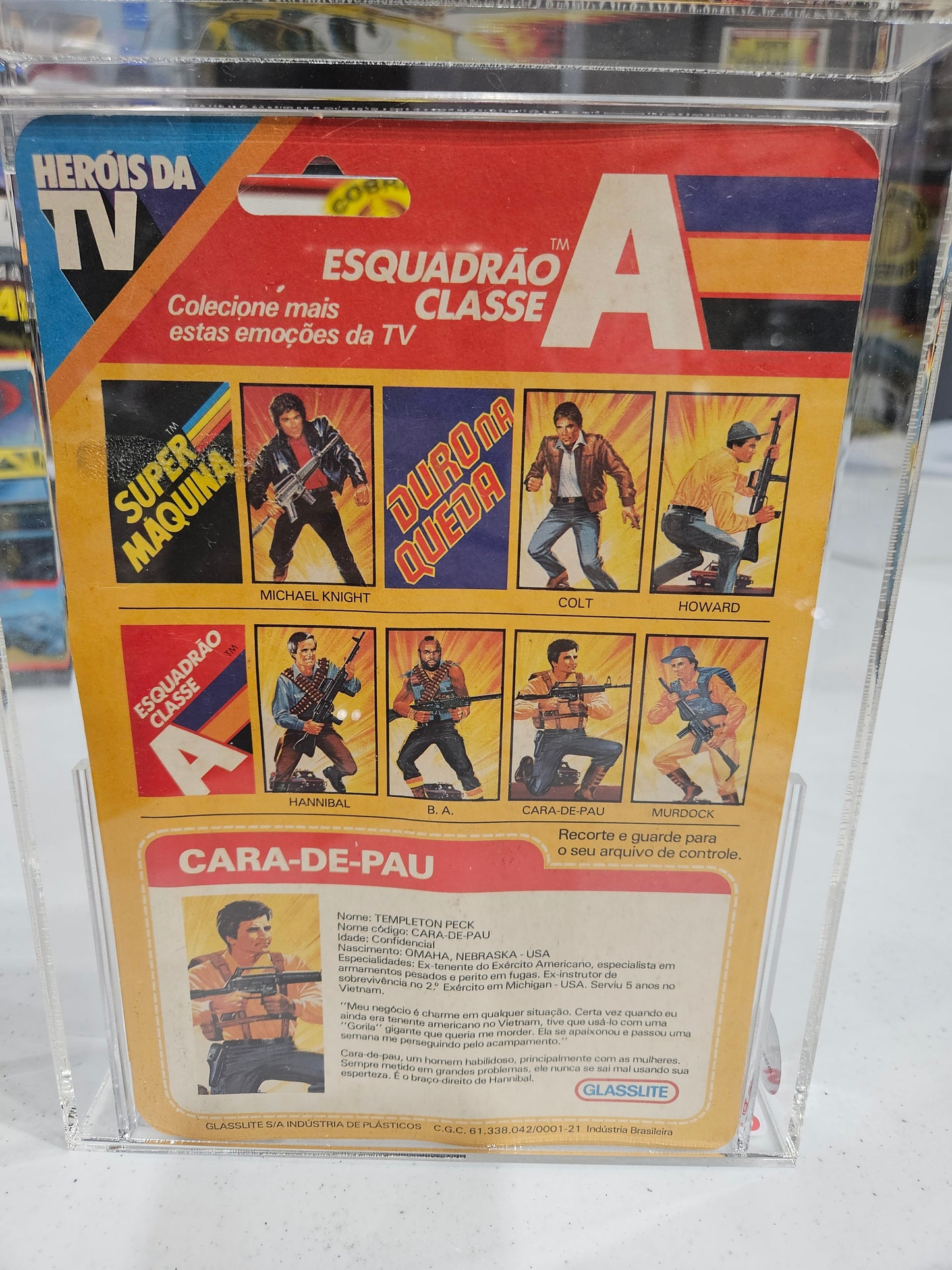 1984 Glasslite A-Team Herois Da TV Cara-De-Pau (Face) CAS 70+