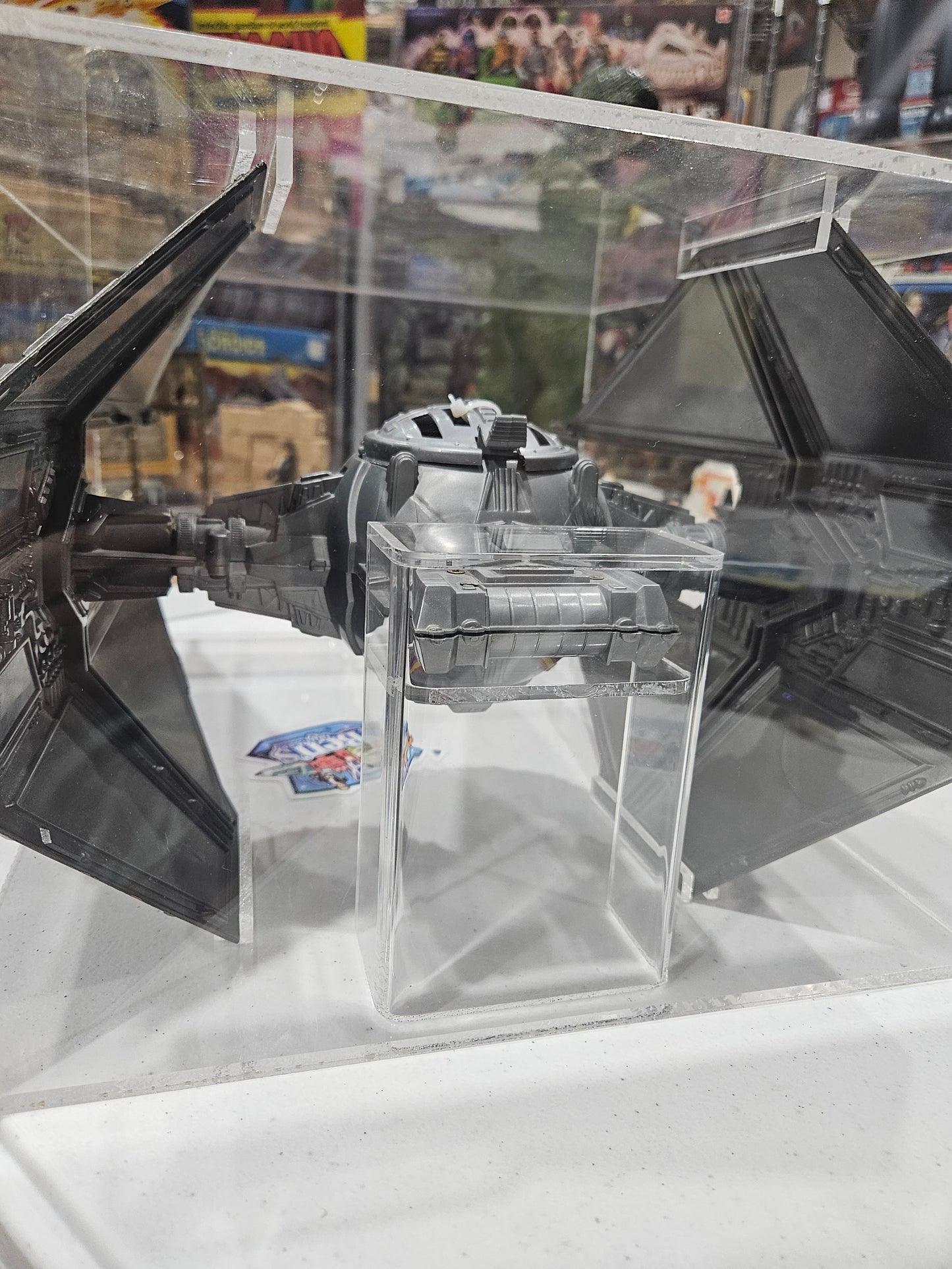 1988 Glasslite Star Wars Tie Interceptor UKG 80%