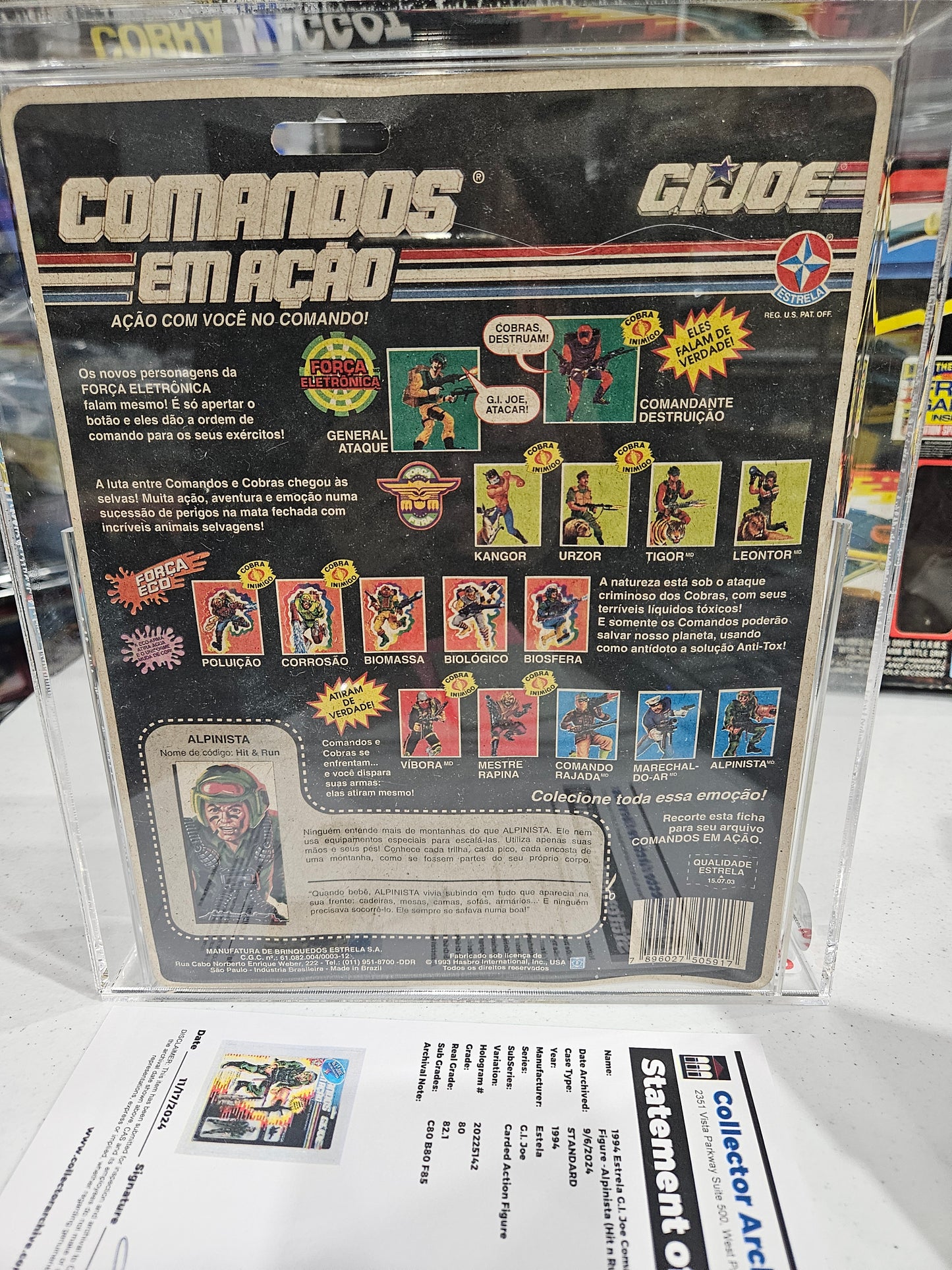 1994 Estrela GI Joe Alpinista (Hit N Run) CAS 80