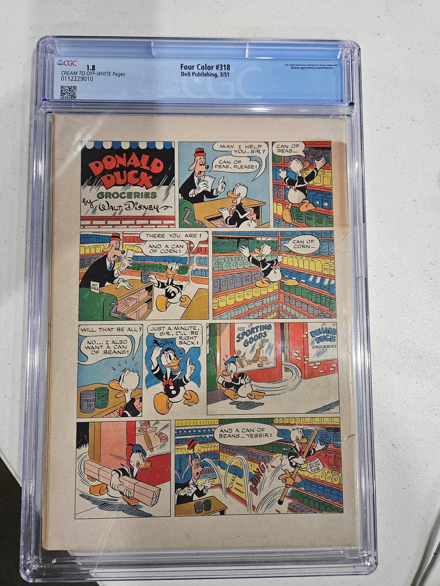 1951 Dell Disney Donald Duck CGC 1.8