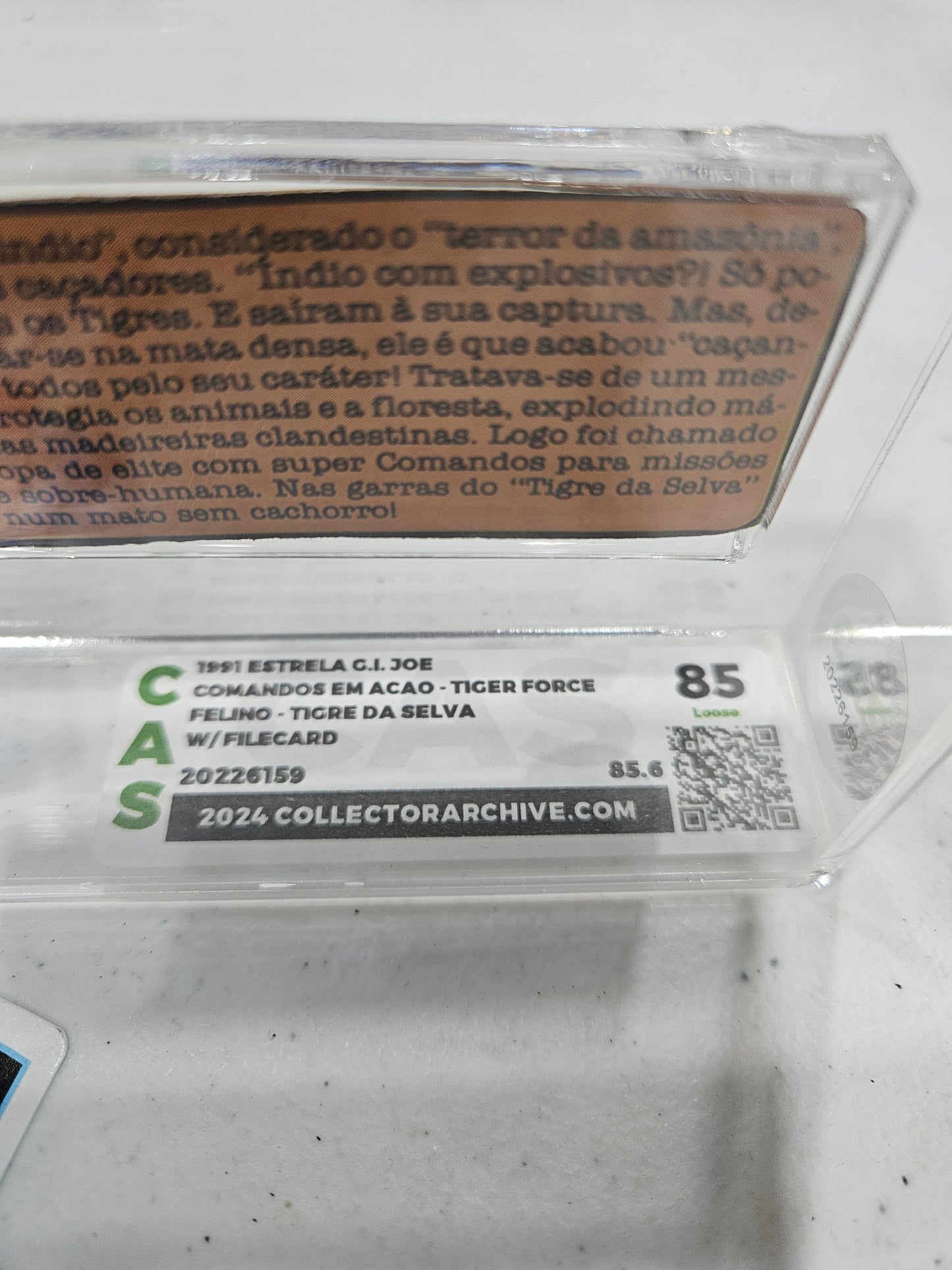 1991 Estrela GI Joe Felino Tigre Da Selva CAS 85