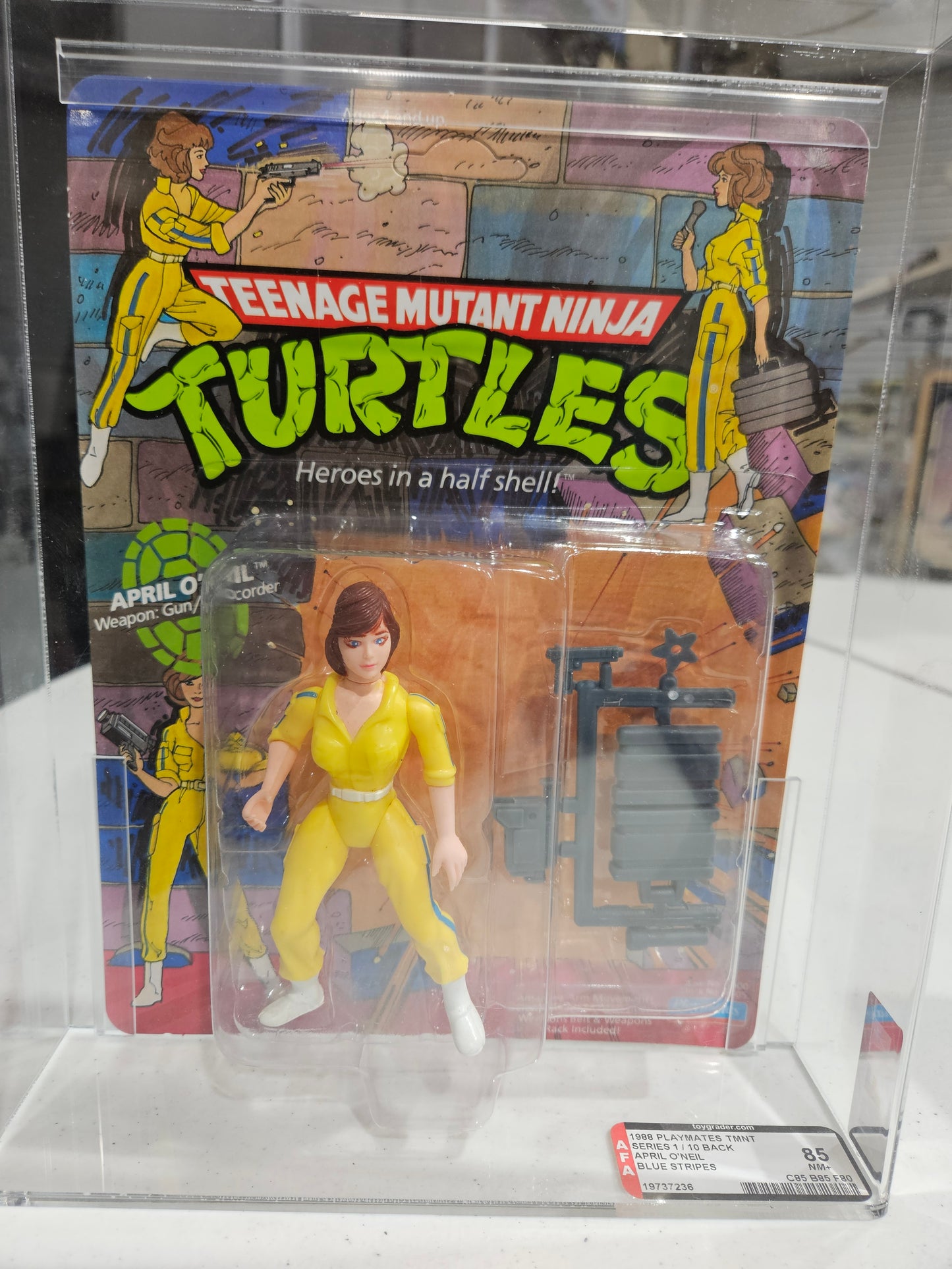 1988 Playmates TMNT April O'Neil AFA 85 NM+