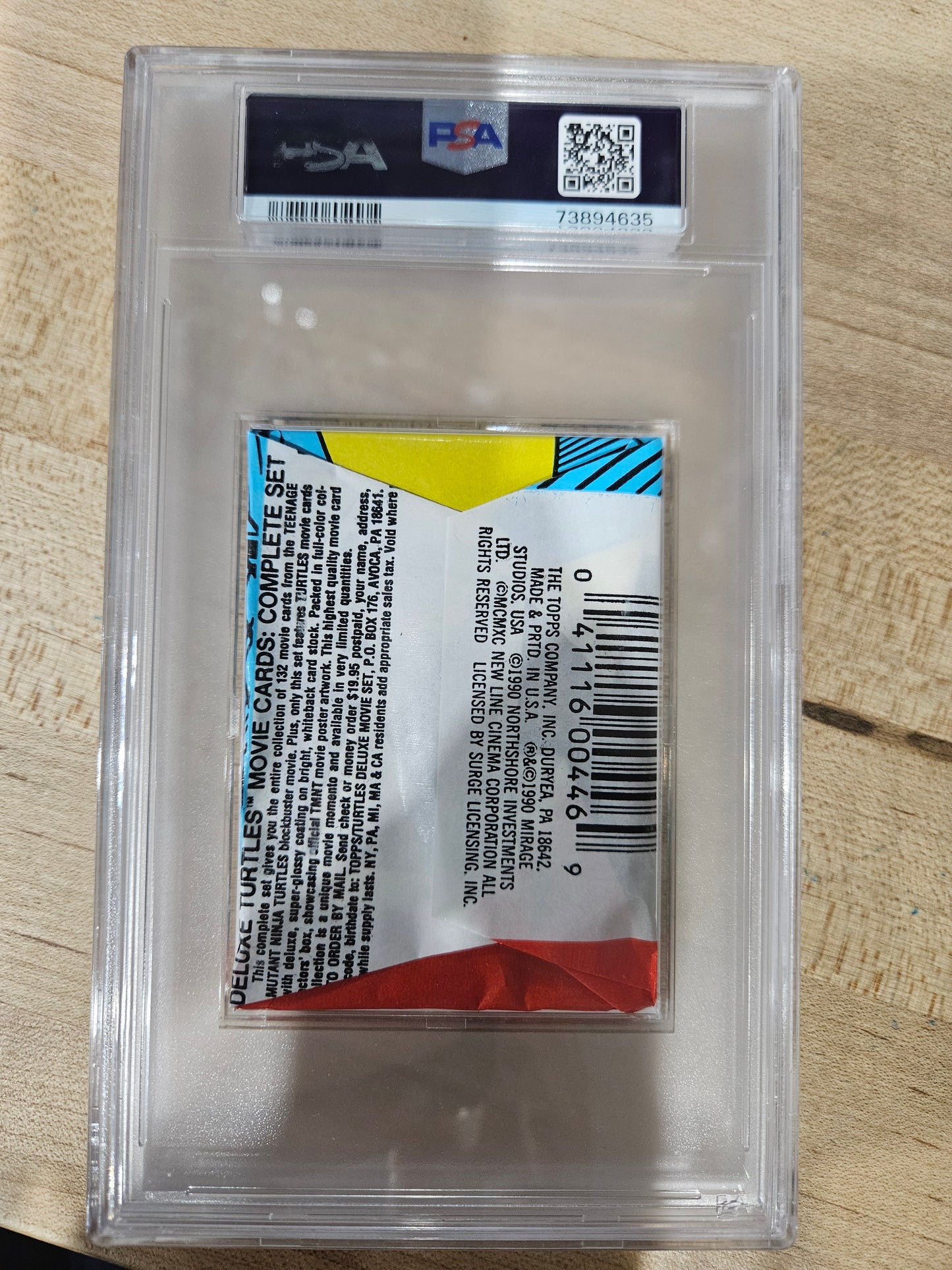 1990 Topps TMNT Wax Pack PSA NM-MT 8