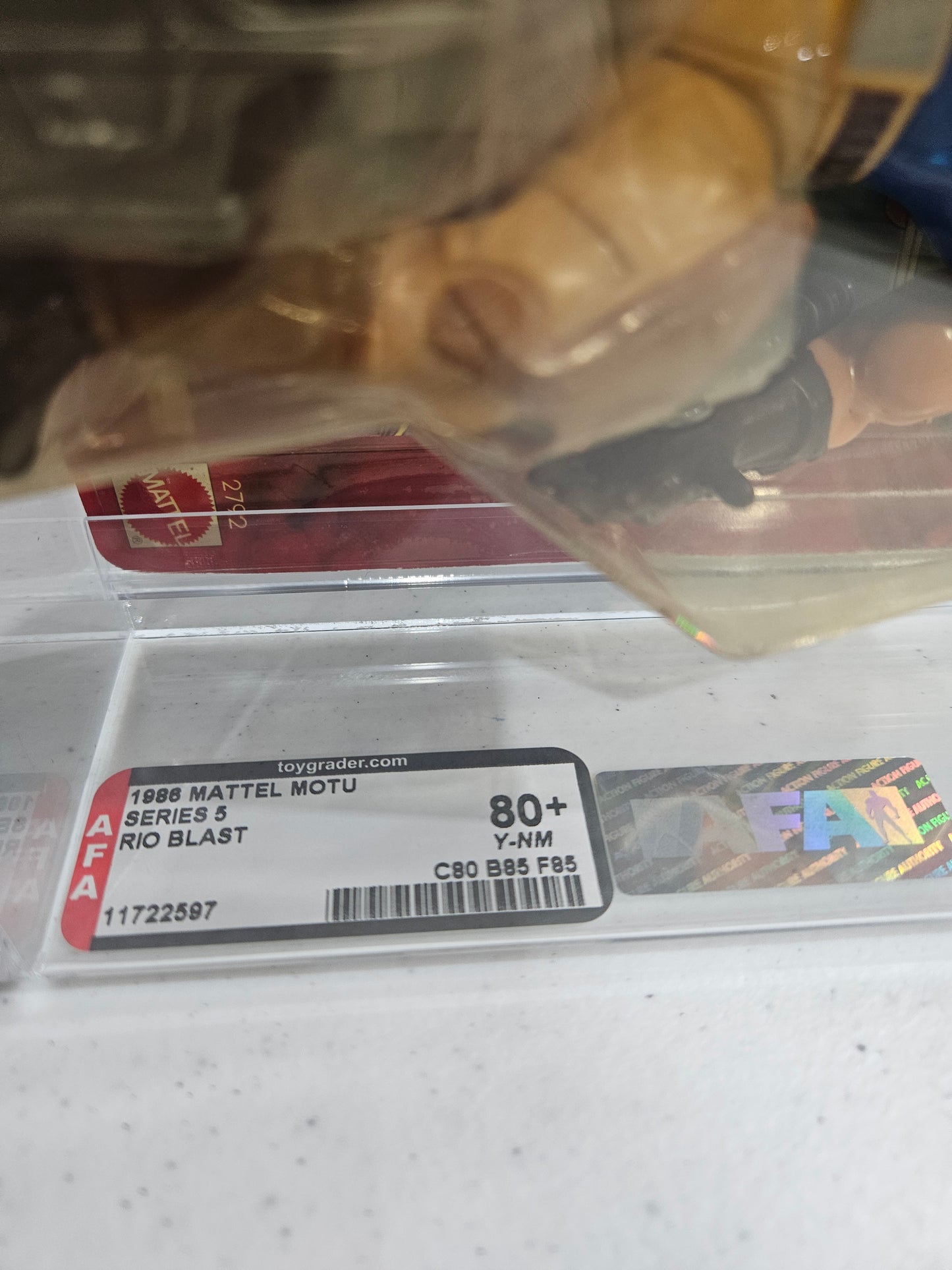 1986 Mattel MOTU Rio Blast AFA 80+ Y-NM