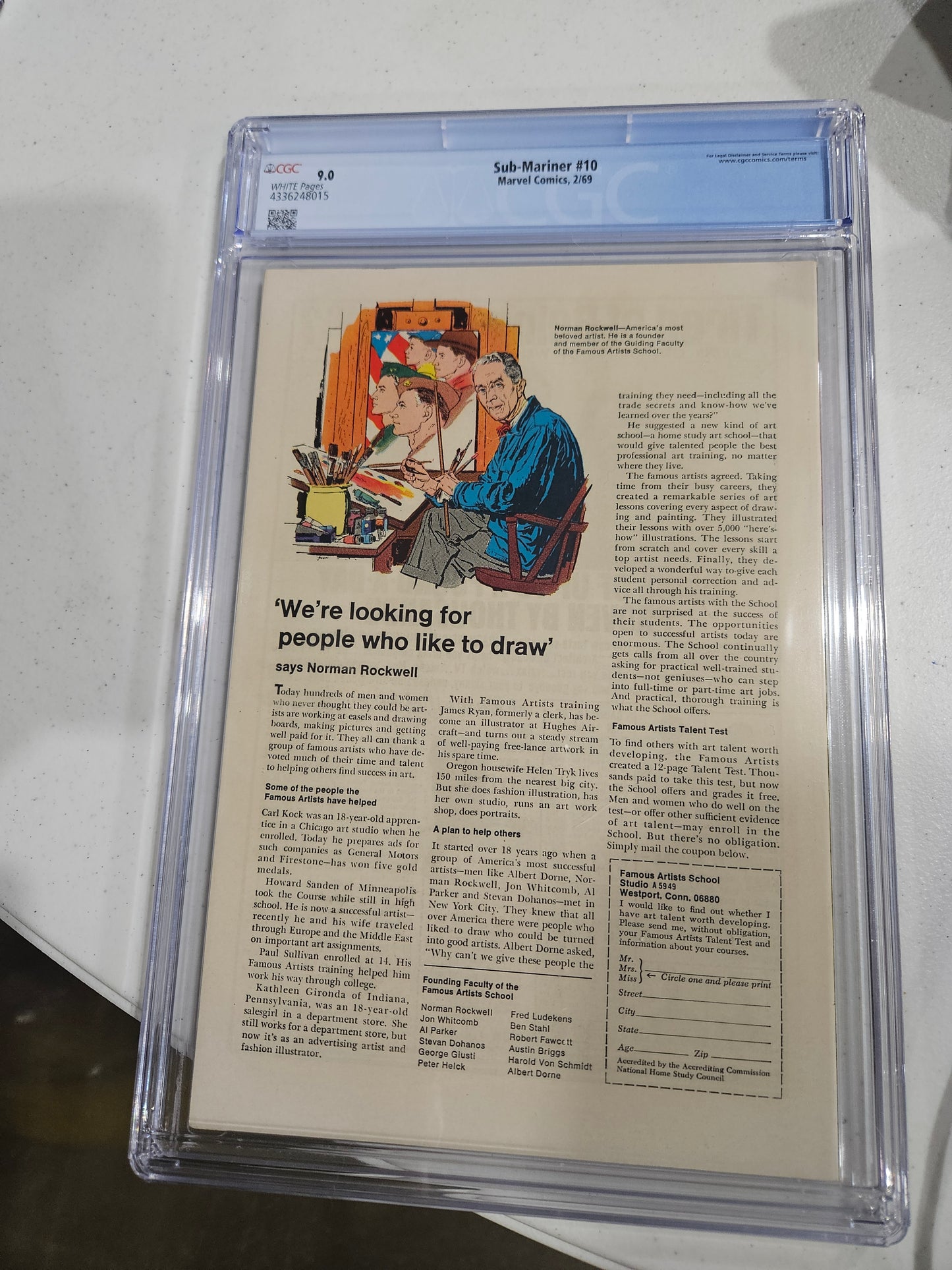 1969 Marvel Sub-Mariner #10 CGC 9.0
