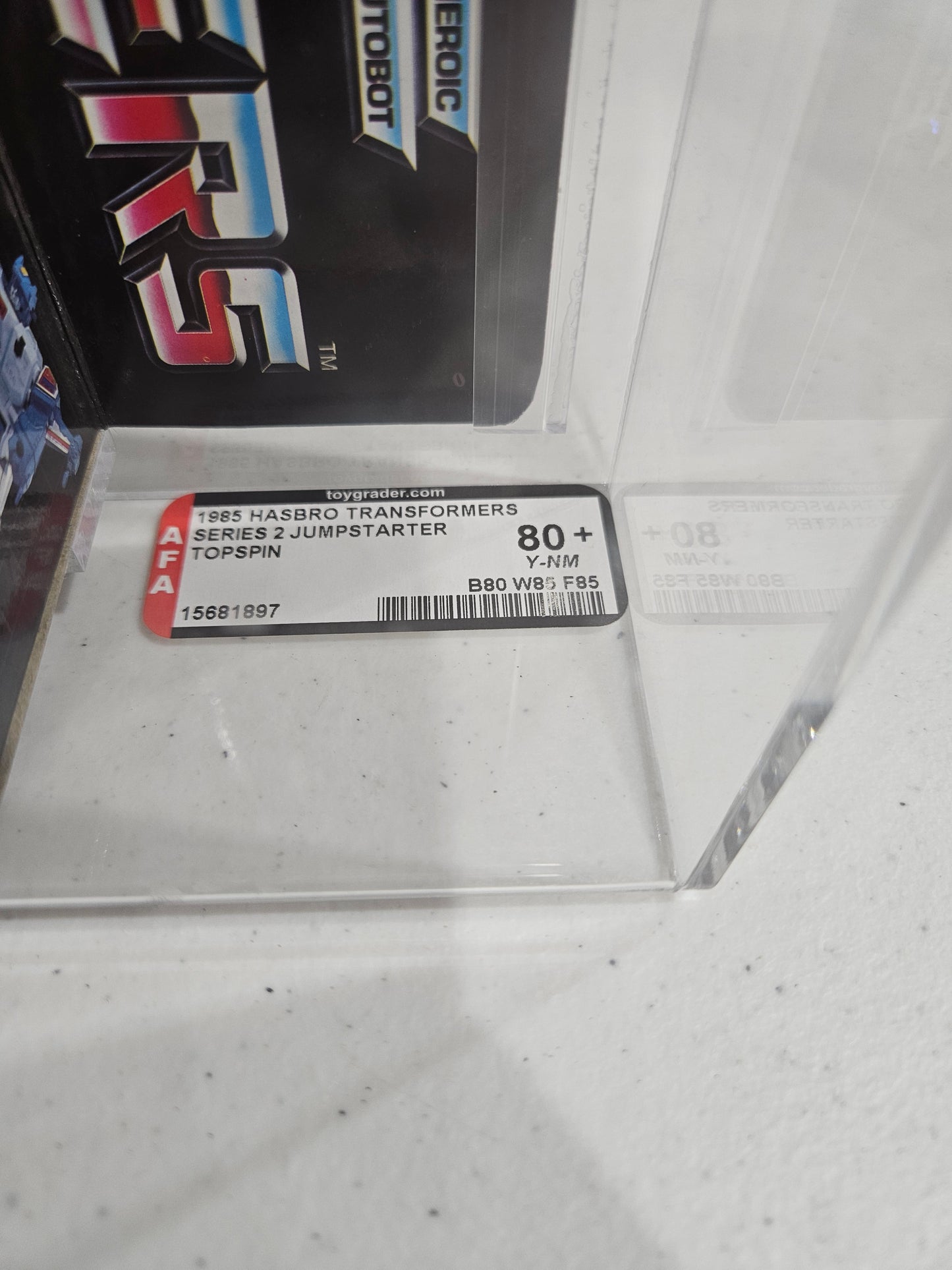 1985 Hasbro Transformers Topspin AFA 80+ Y-NM
