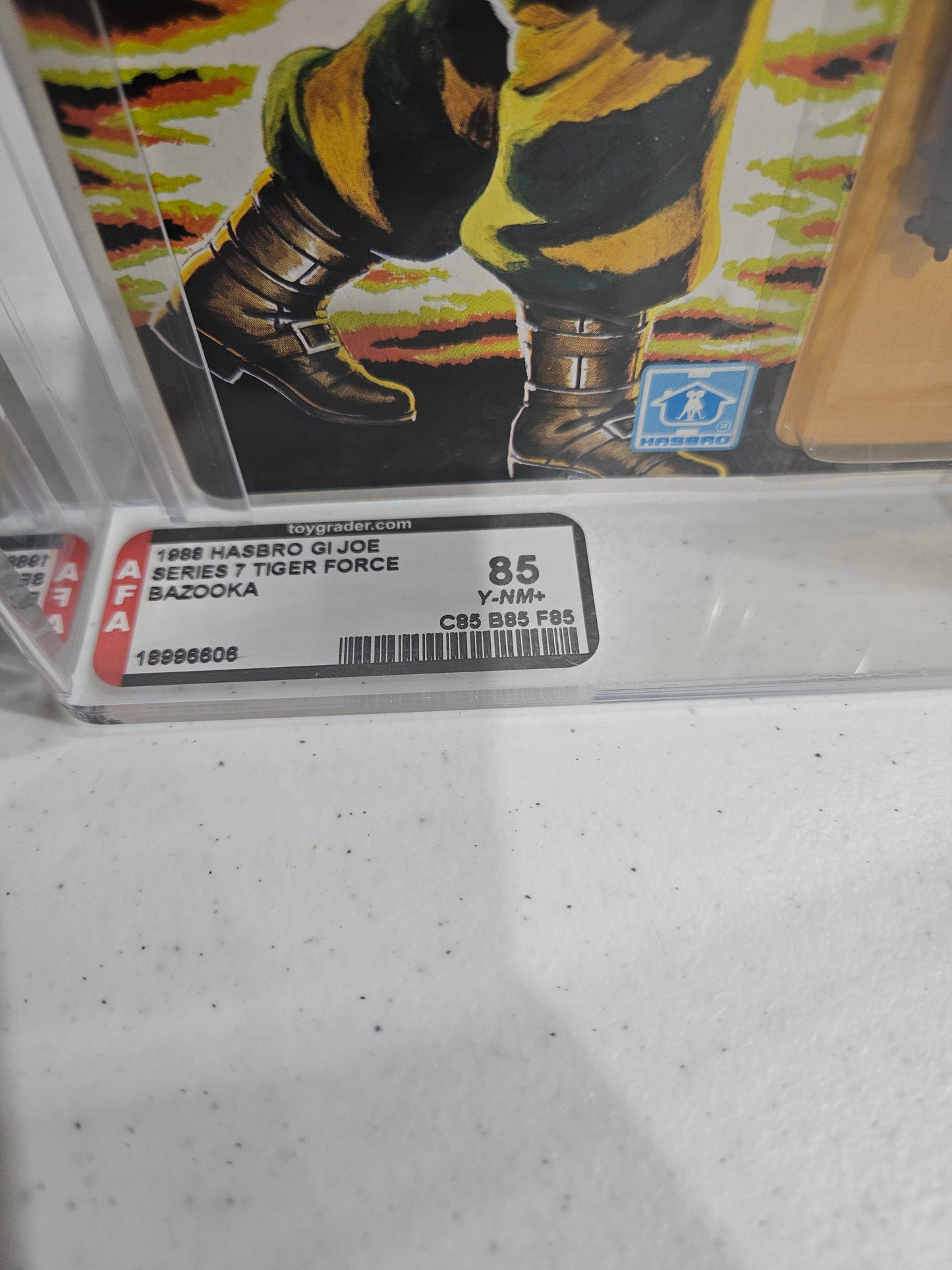 1988 Hasbro GI Joe Bazooka AFA 85 Y-NM+