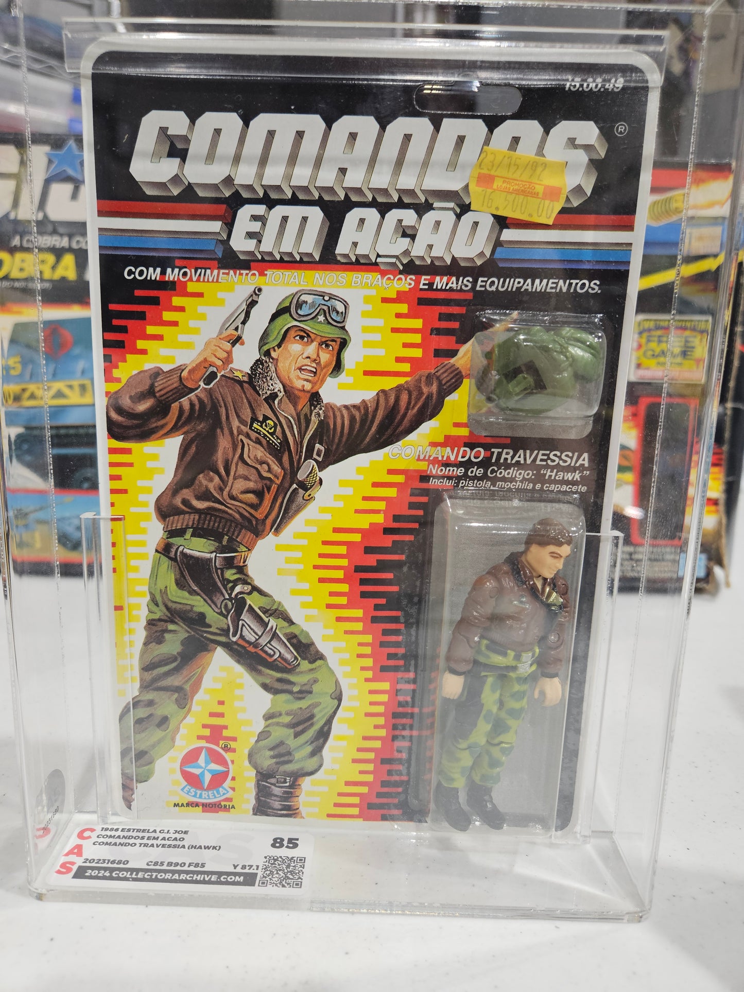1986 Estrela GI Joe Comando Travessia (Hawk) CAS 85