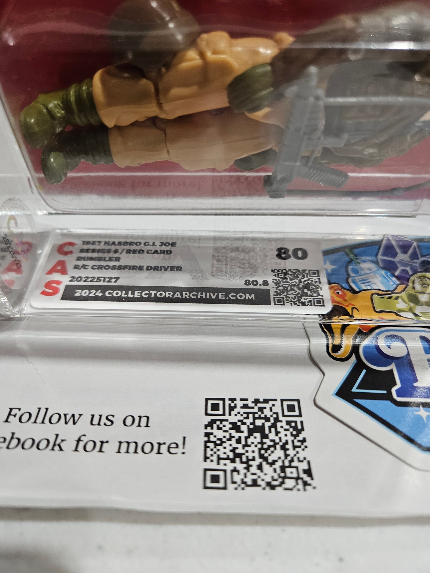 1987 Hasbro GI Joe Rumbler Red Card CAS 80