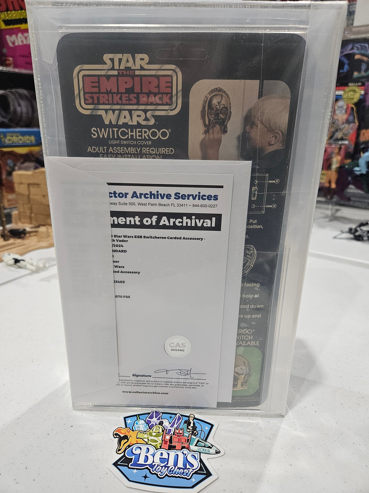 1980 Kenner Star Wars Switcheroo Light Switch Cover Darth Vader CAS 70+