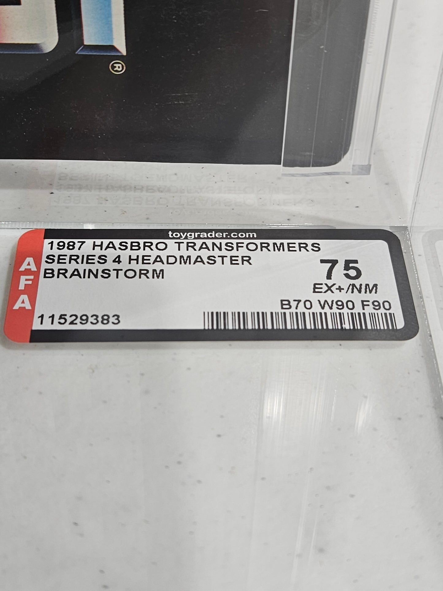1987 Hasbro Transformers Brainstorm AFA 75 EX+/NM