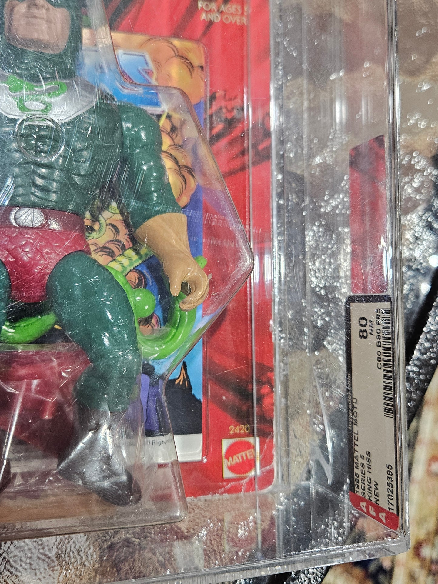 1986 Mattel MOTU King Hiss AFA 80NM