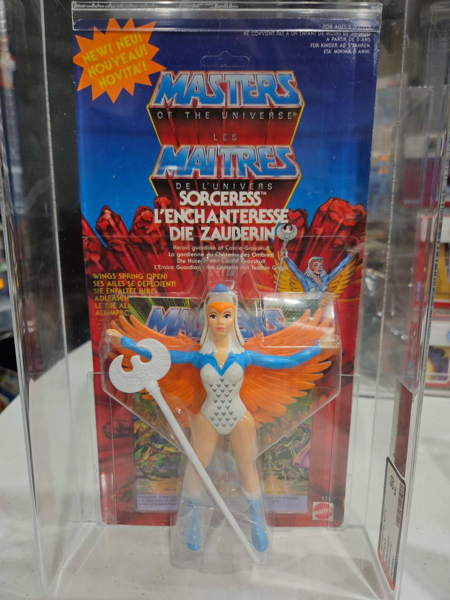 1987 Mattel MOTU European Card Sorceress AFA 80 NM