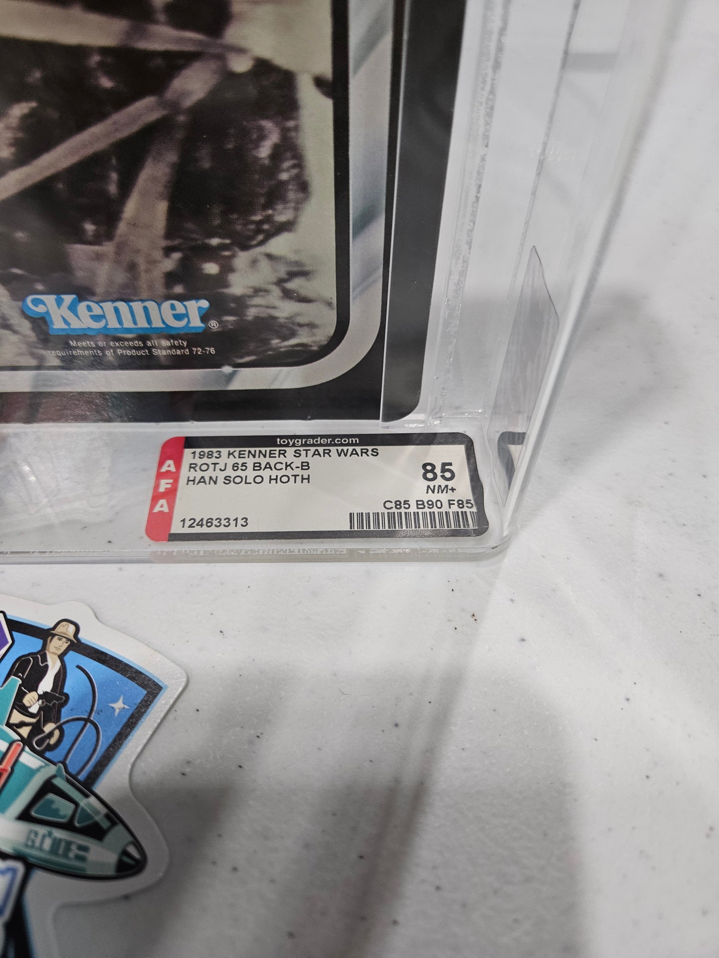 1983 Kenner Star Wars ROTJ 65 Back-B Han Solo (Hoth) AFA 85 NM+