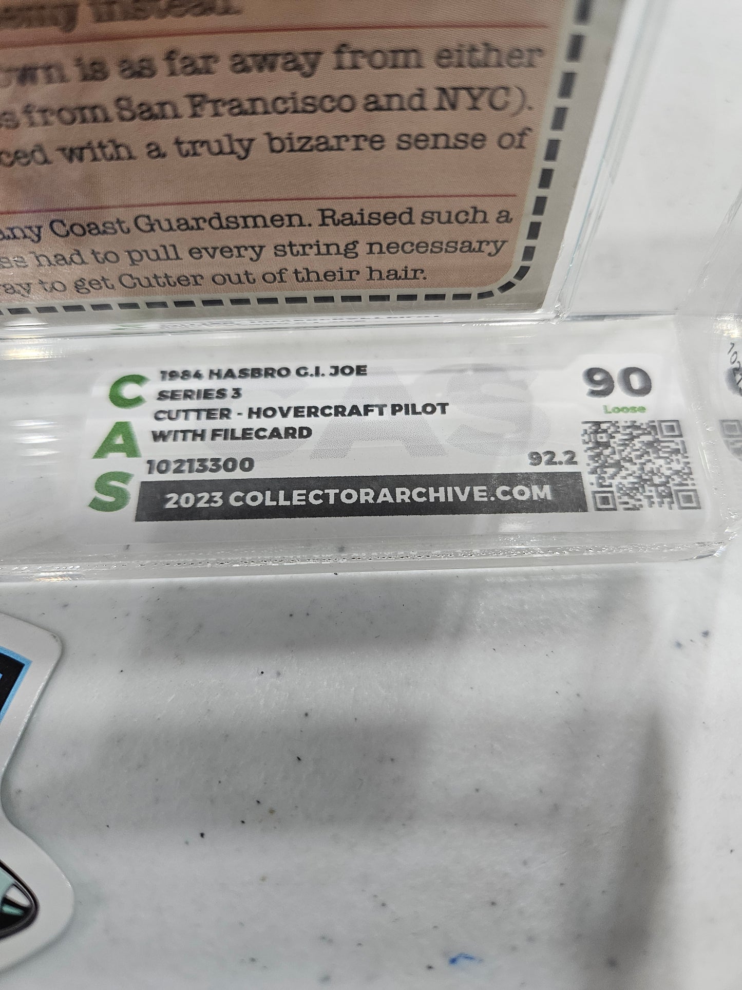 1984 Hasbro GI Joe Cutter Hovercraft Pilot CAS 90