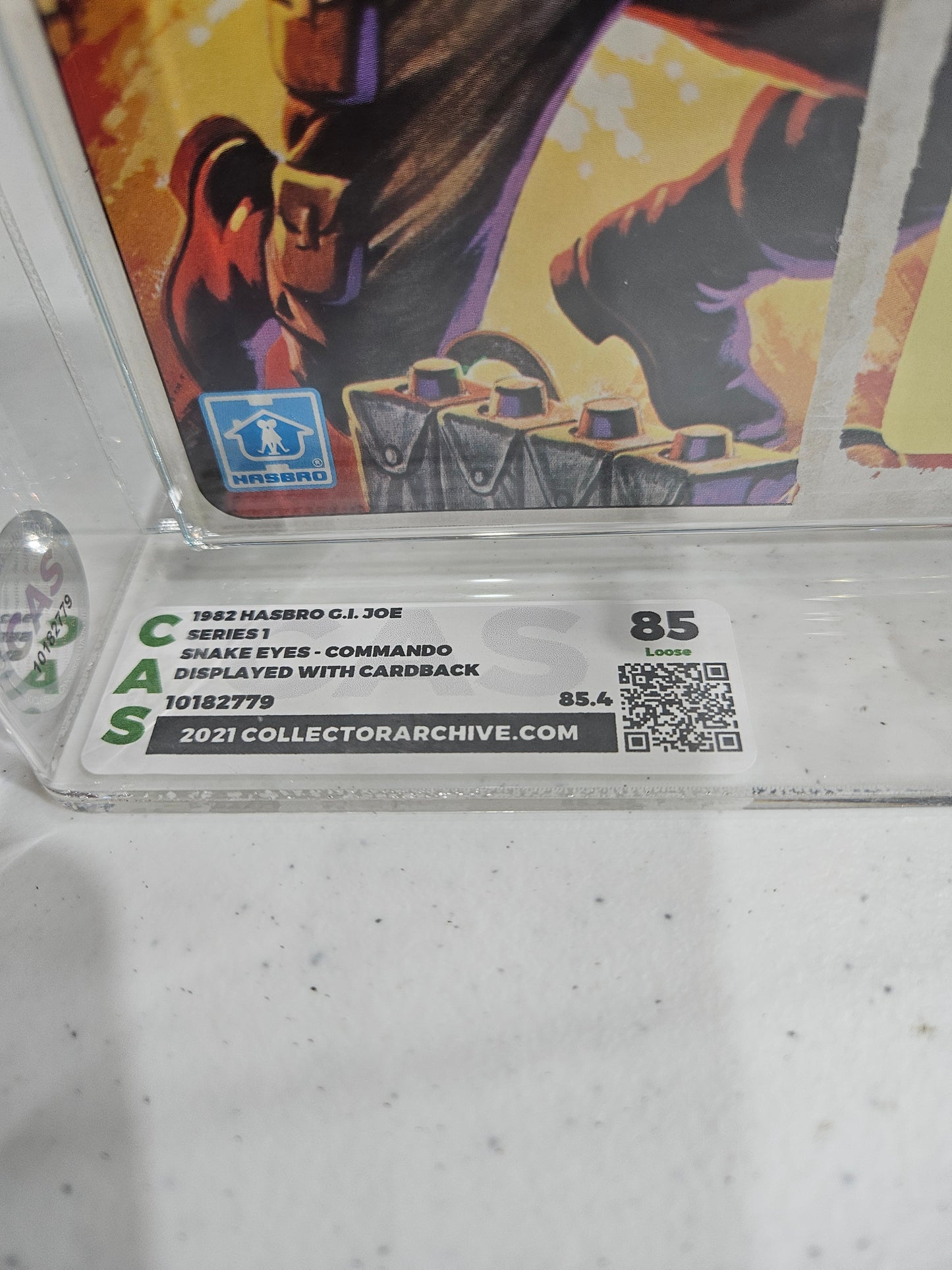 1982 Hasbro GI Joe Snake Eyes w Cardback CAS 85