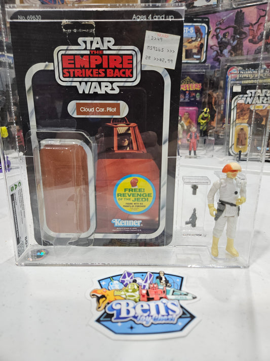1981 Kenner Star Wars Cloud Car Pilot COO 2-Line CAS 80+