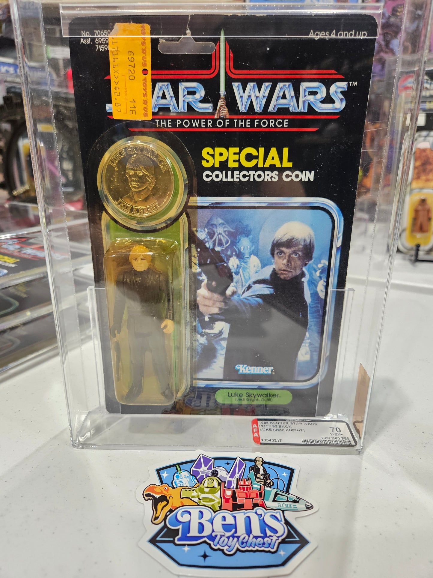 1985 Kenner Star Wars POTF Luke (Jedi Knight) AFA 70 Y-EX+