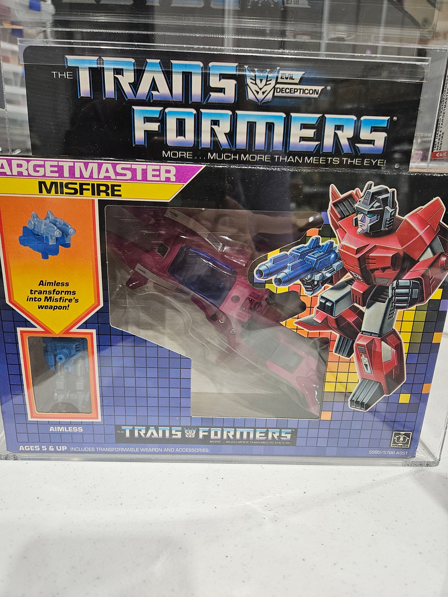 1987 Hsbro Transformers Misfire AFA 75+ EX+/NM